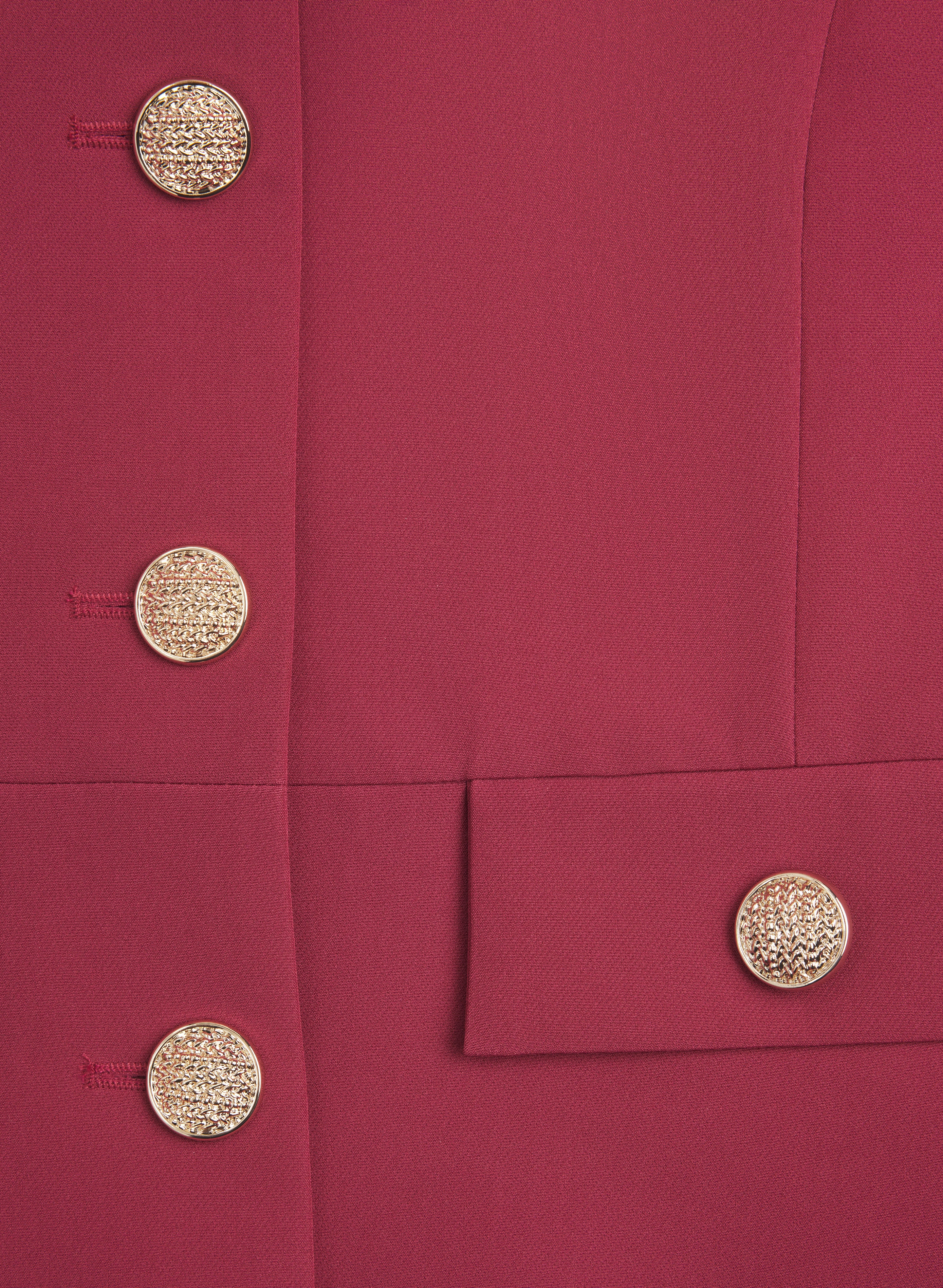 Cropped Button-Down Blazer - Image 7