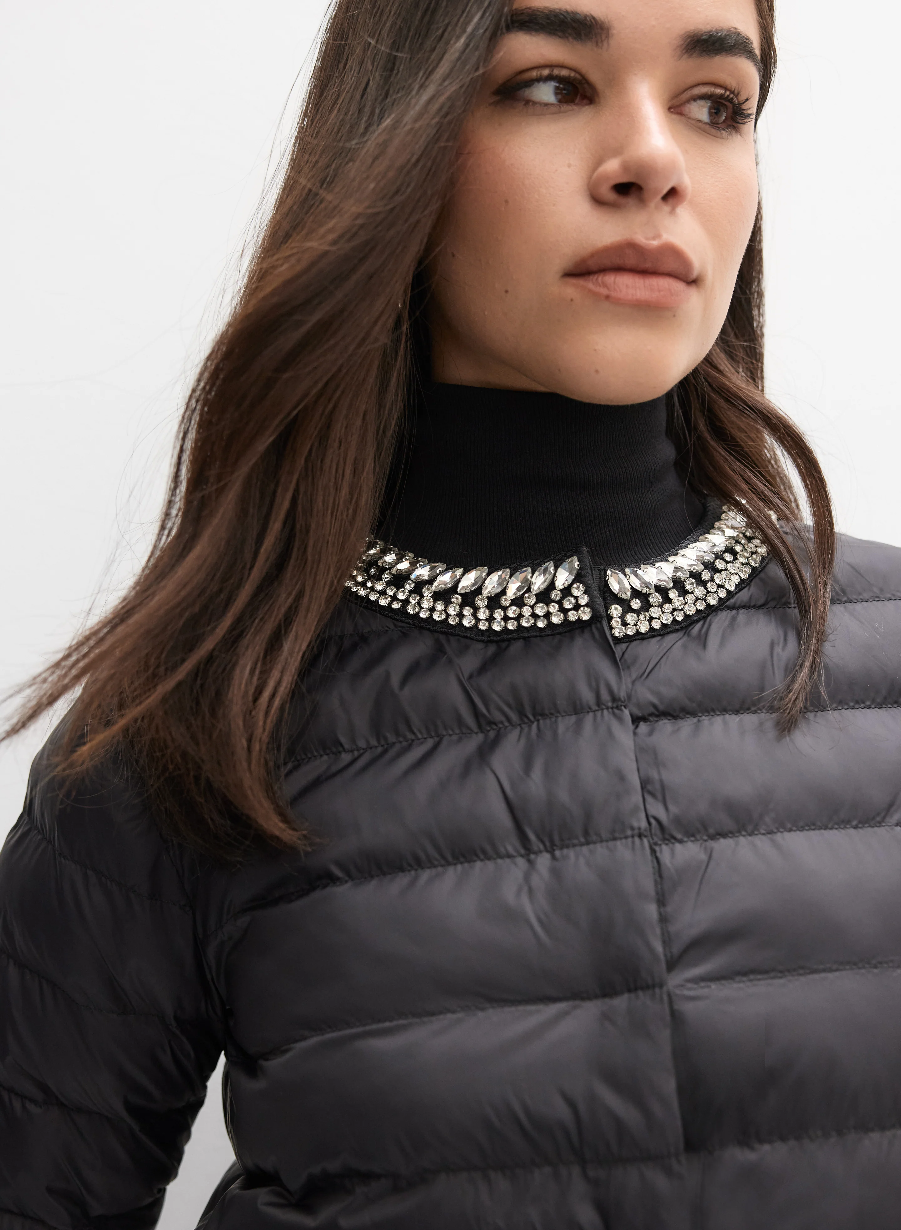 Cropped Quilted Jacket - Image 3