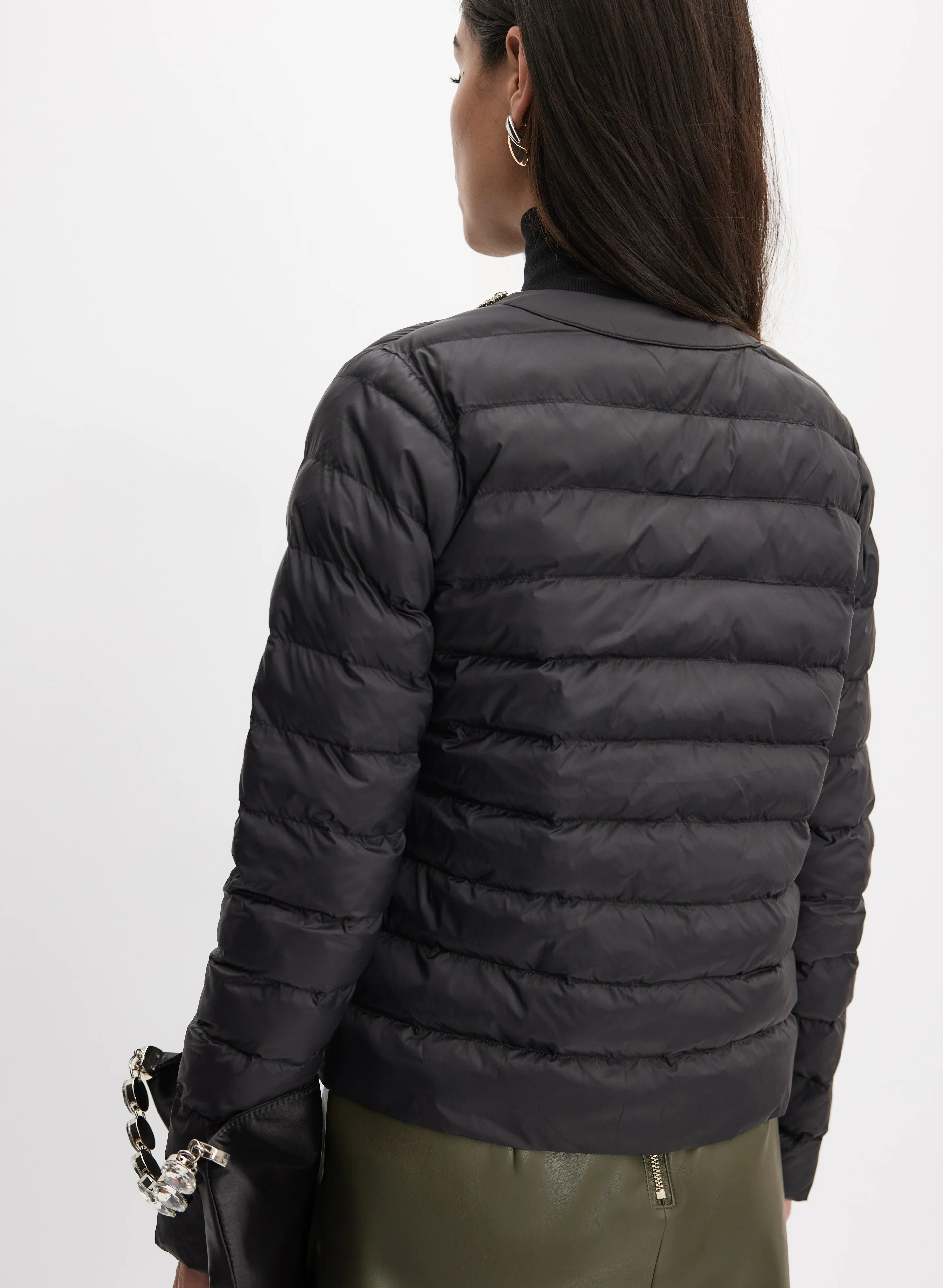 Cropped Quilted Jacket - Image 4