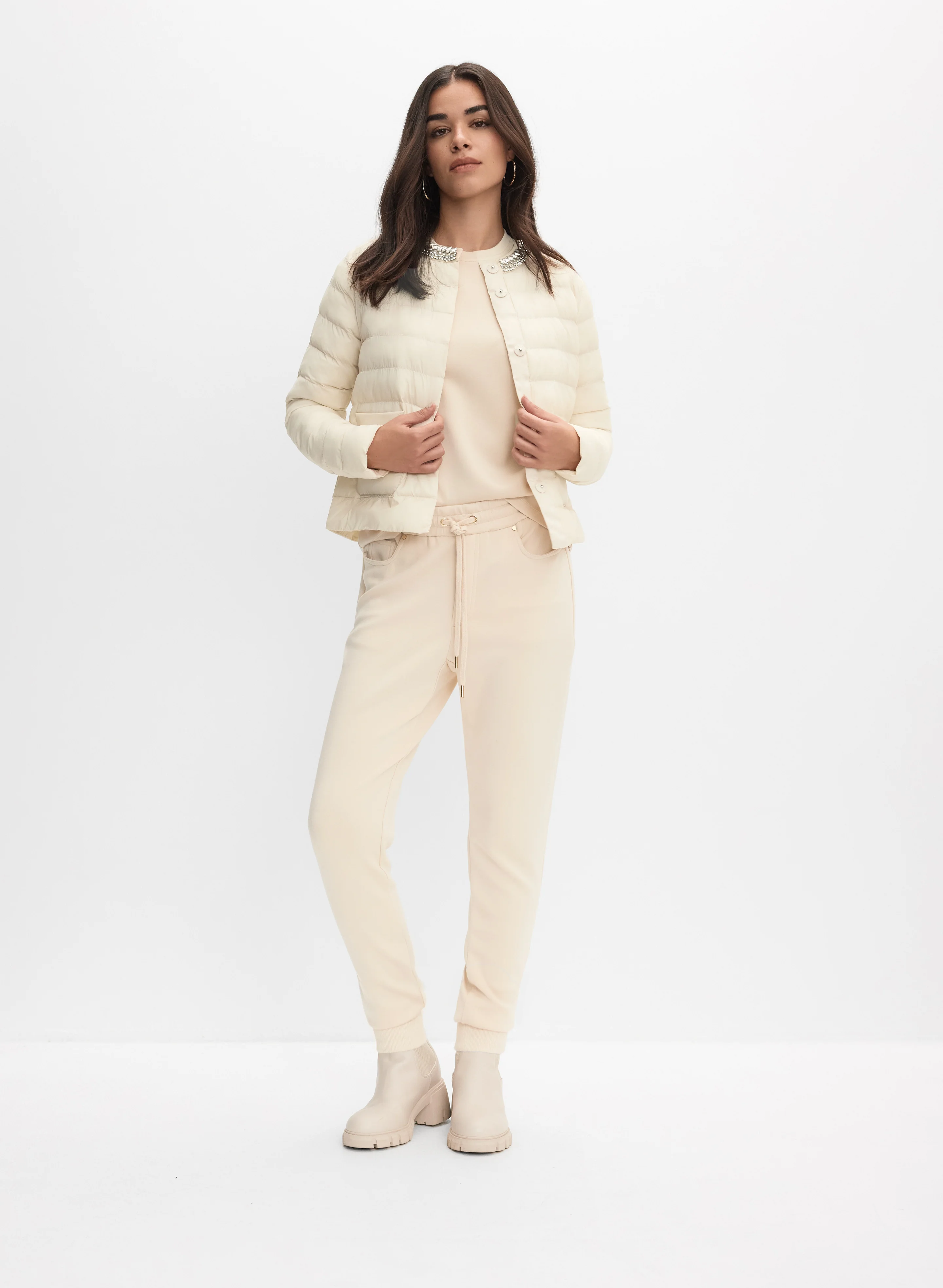 Cropped Quilted Jacket - Image 2
