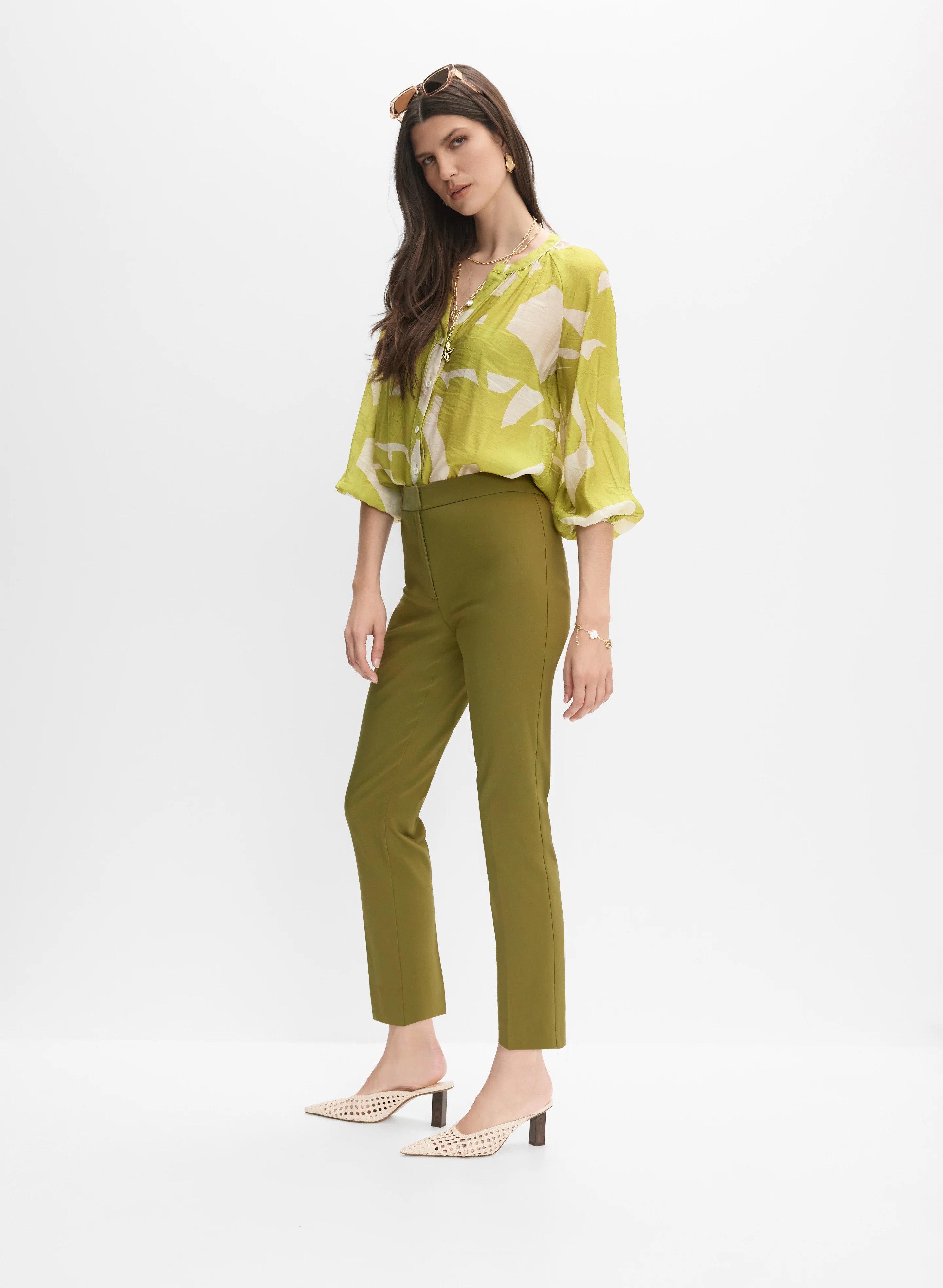 Cropped Slim-Leg Pants - Image 5