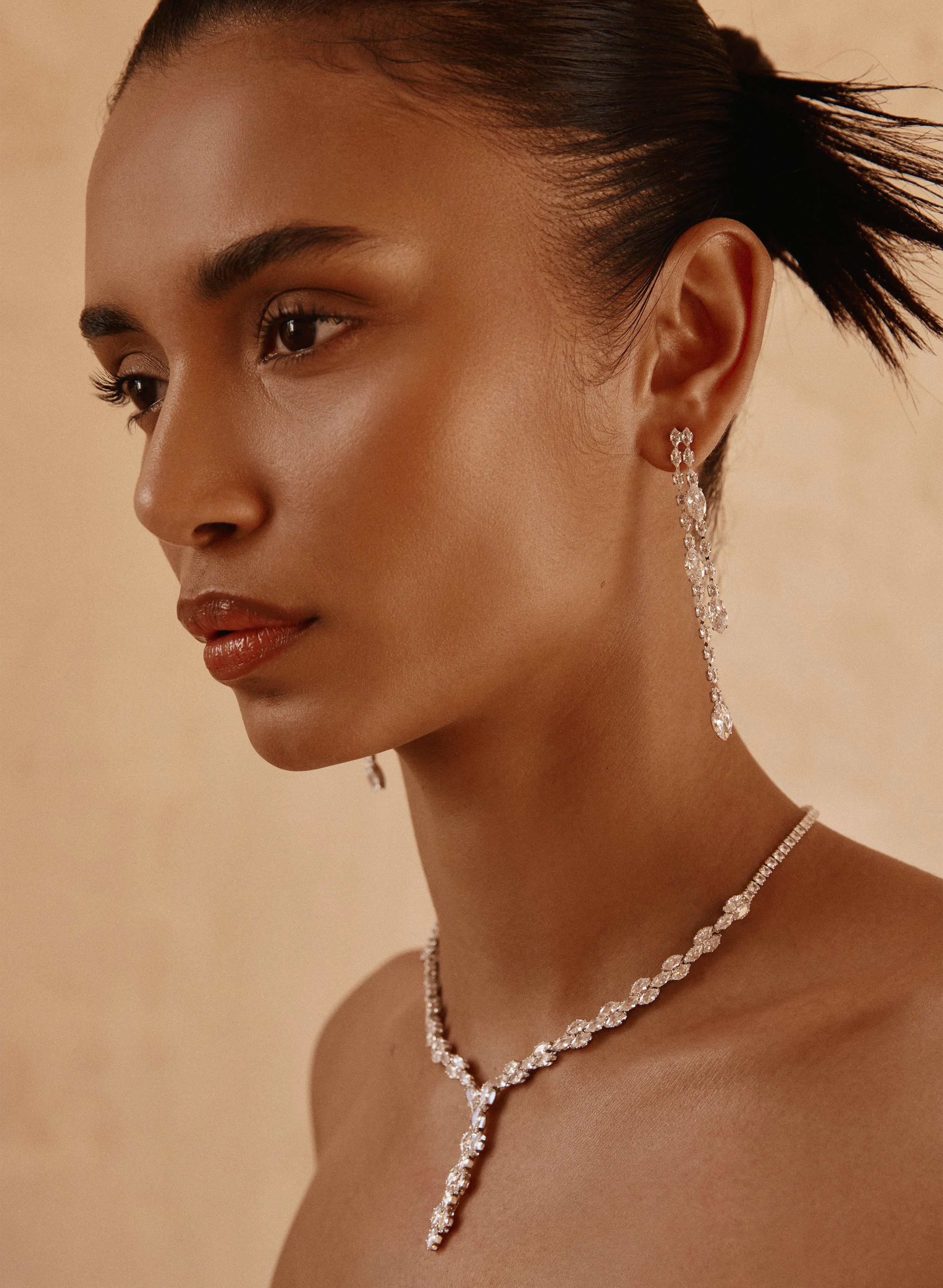 Crystal Drop Earrings - Image 3