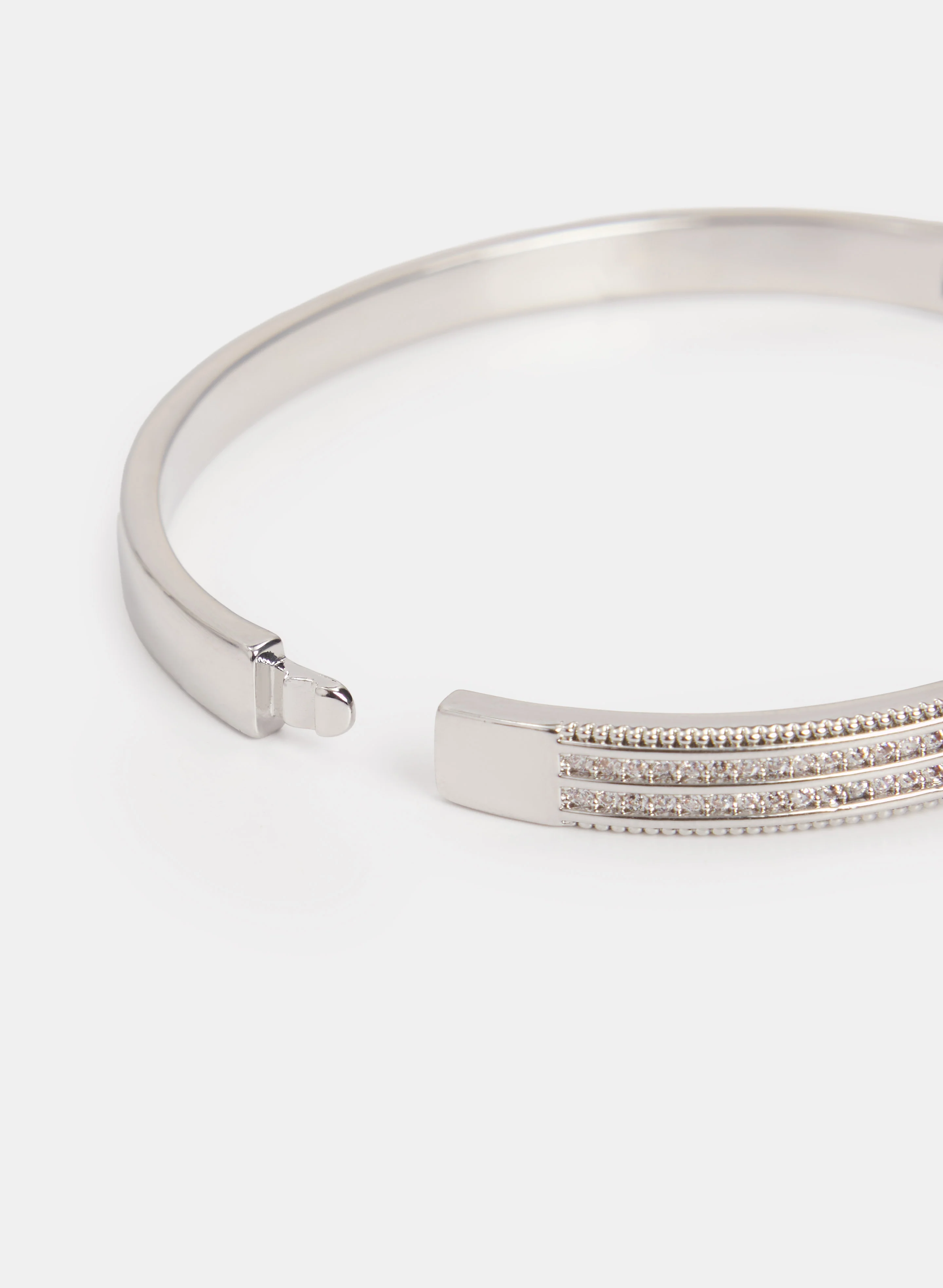 Crystal & Stone Bangle Bracelet - Image 2