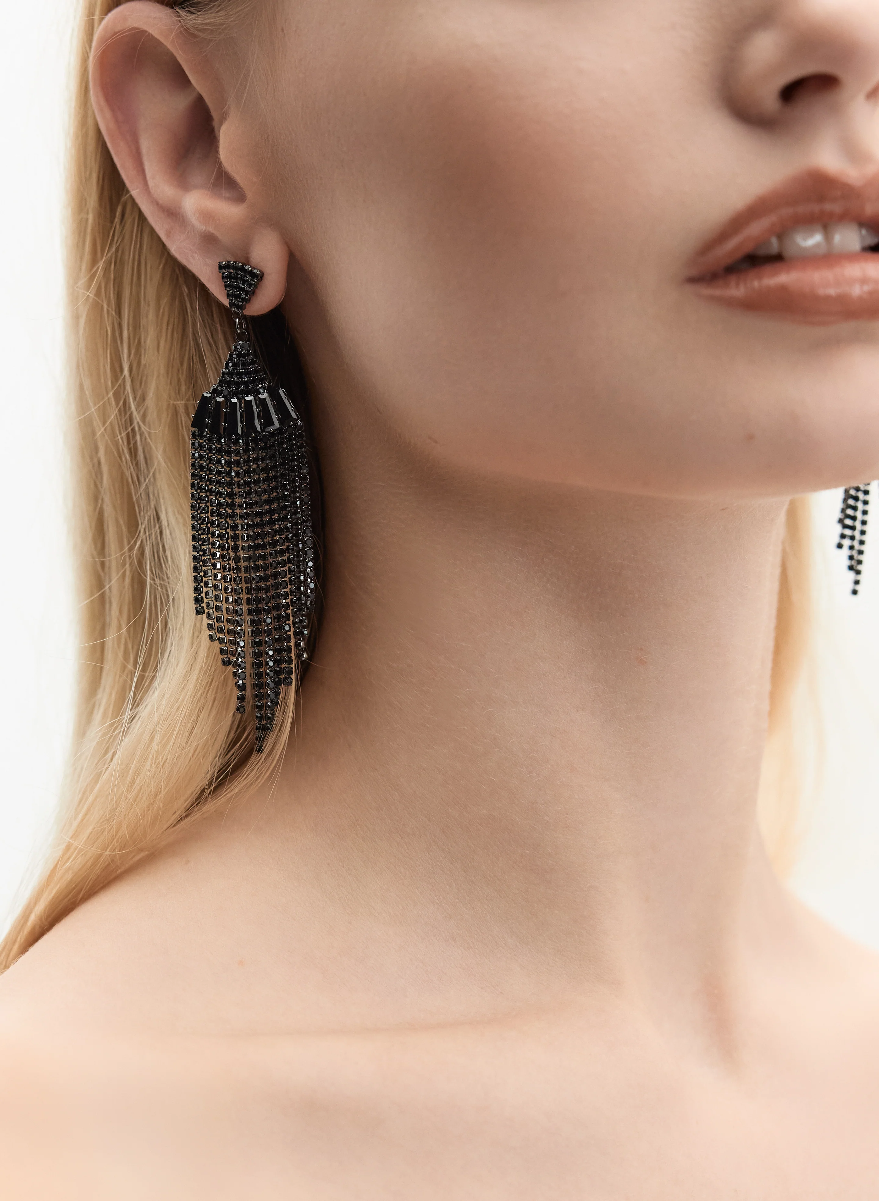 Cubic Zirconia Cascade Earrings - Image 2