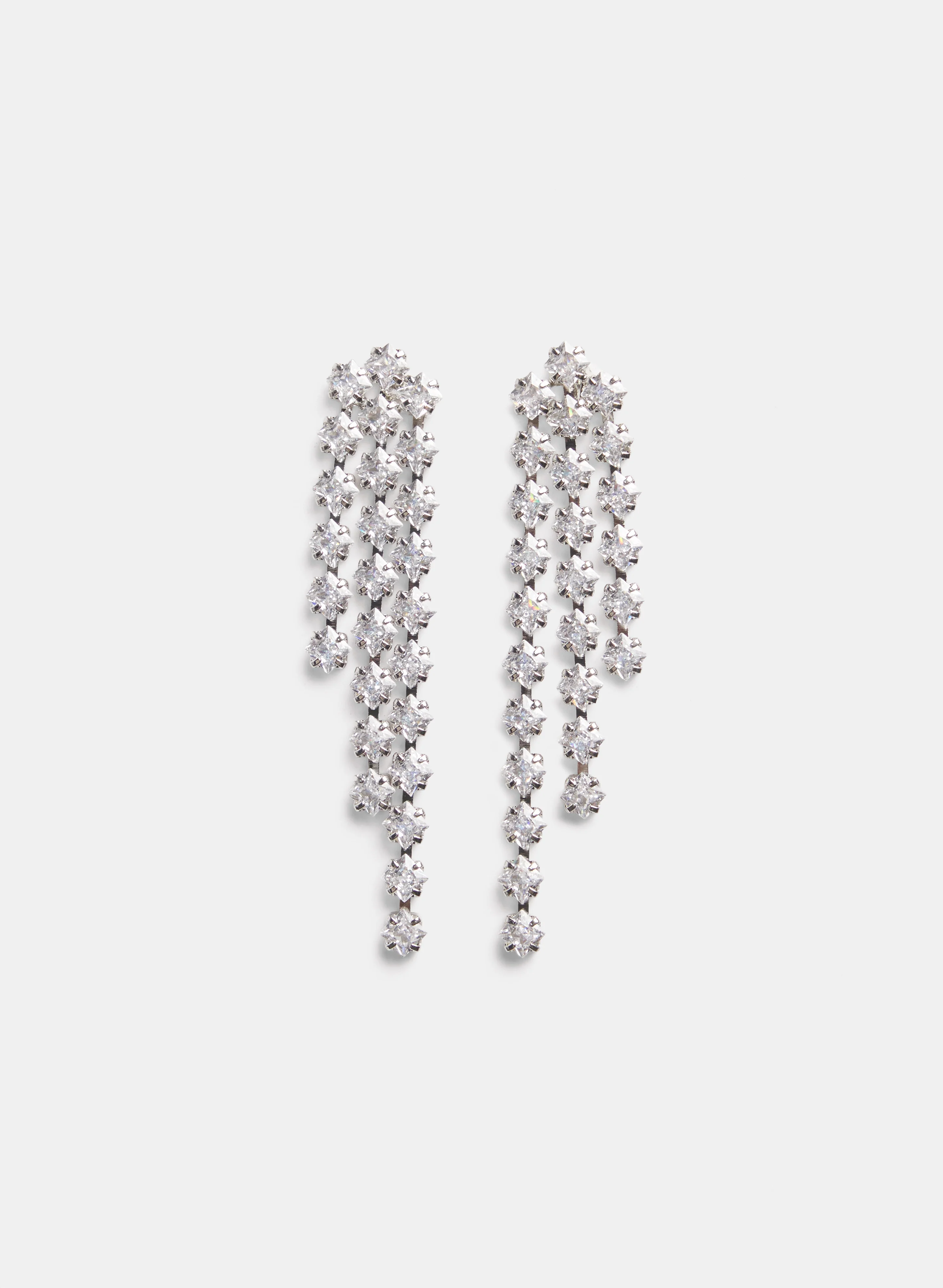 Cubic Zirconia Waterfall Earrings