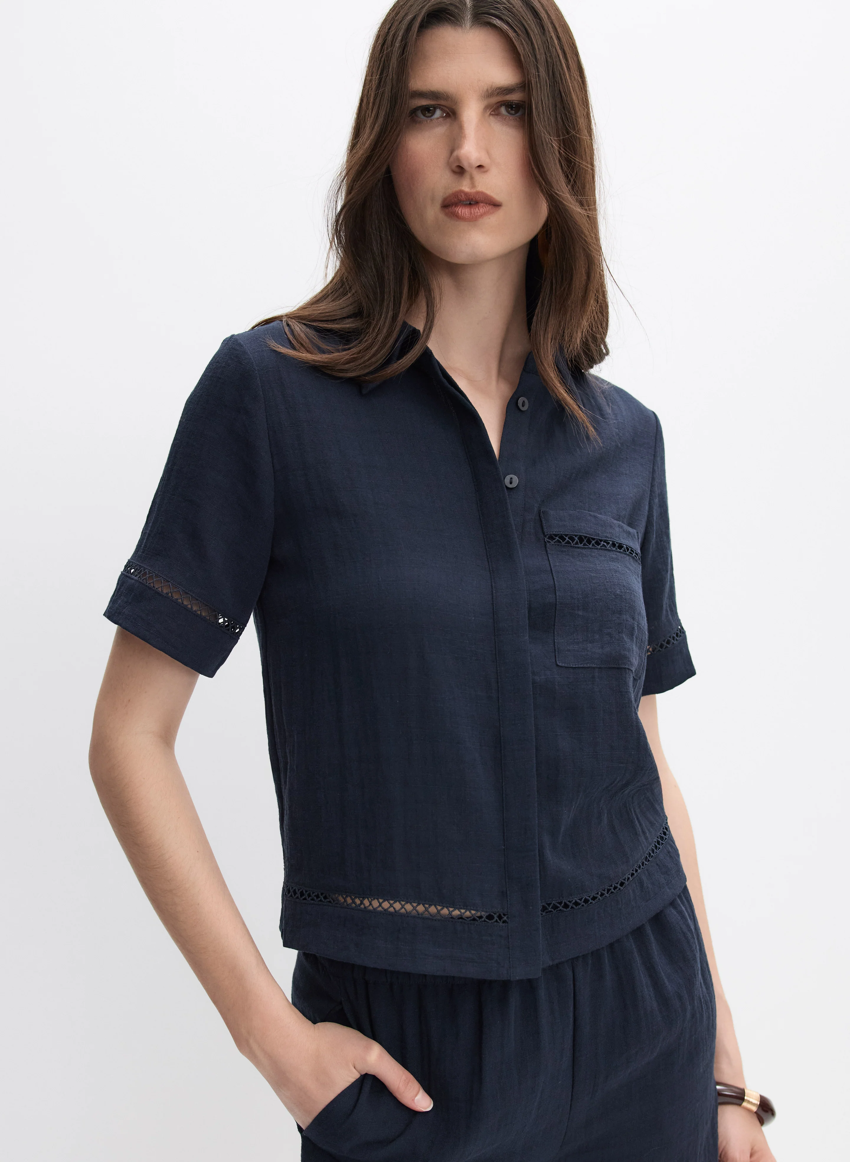 Cut-Out Detail Blouse