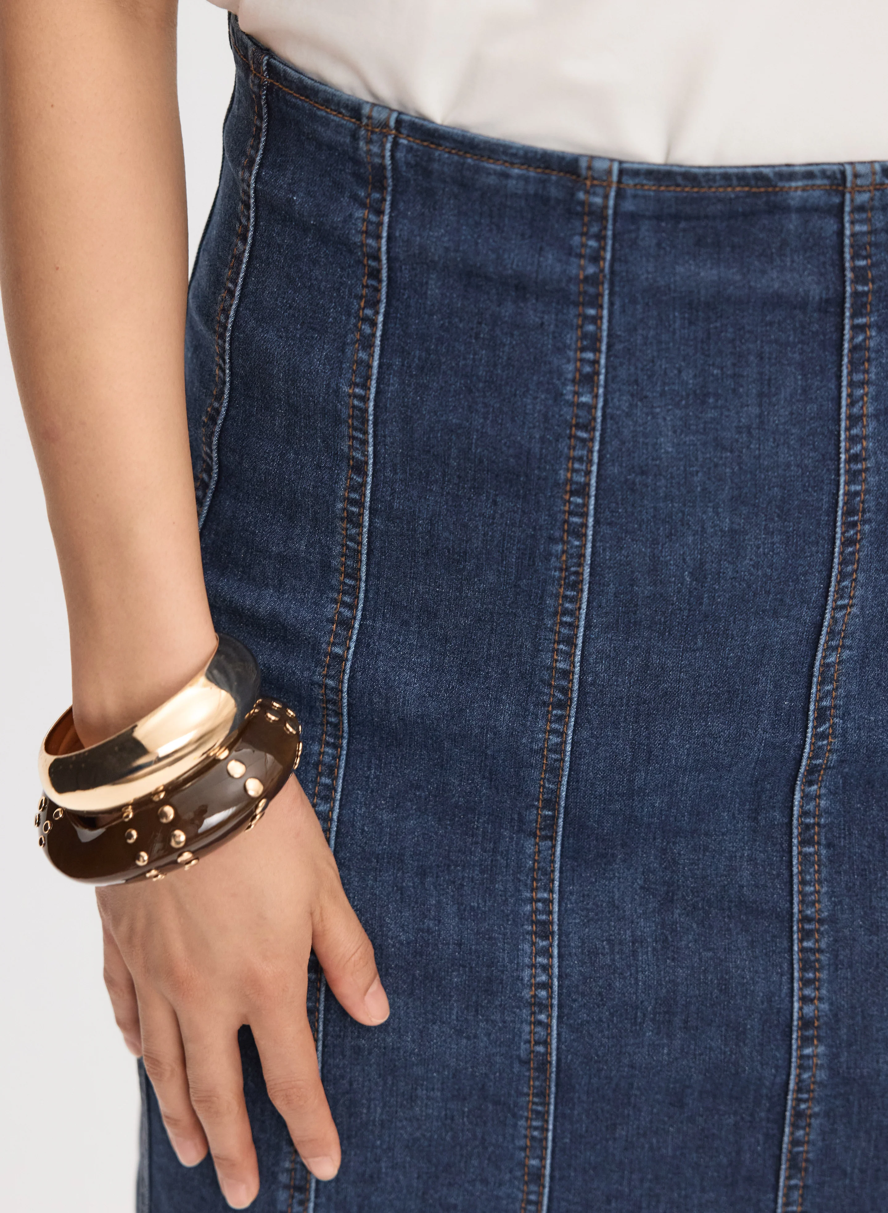 Denim Pencil Skirt - Image 5