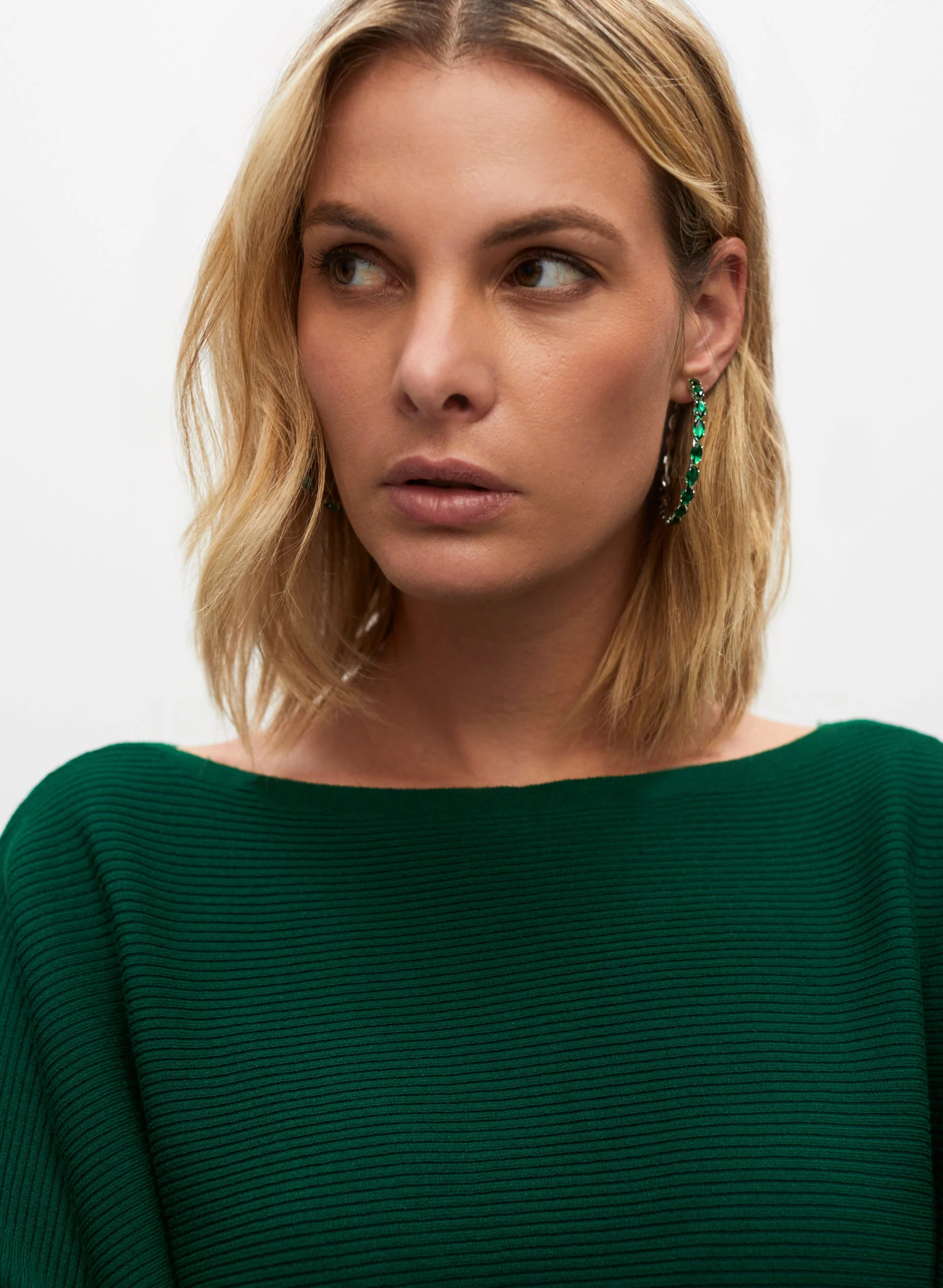 Dolman Sleeve Rib Knit Sweater - Image 2