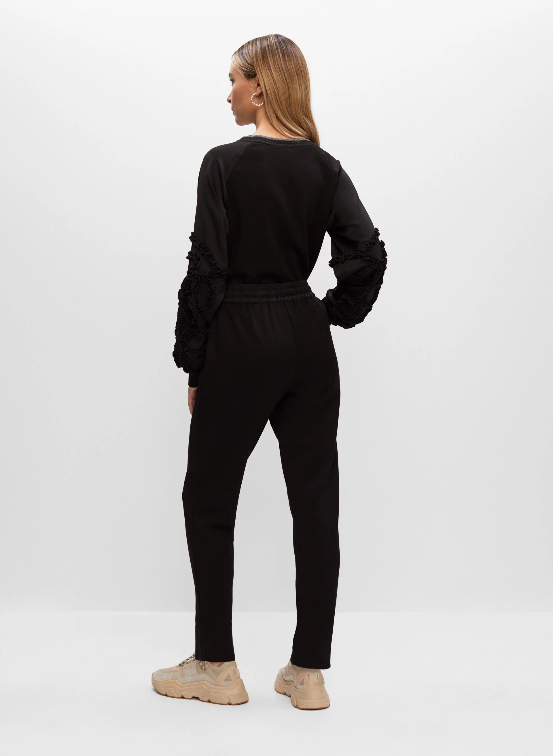 Drawstring Waist Pull-On Pants - Image 2