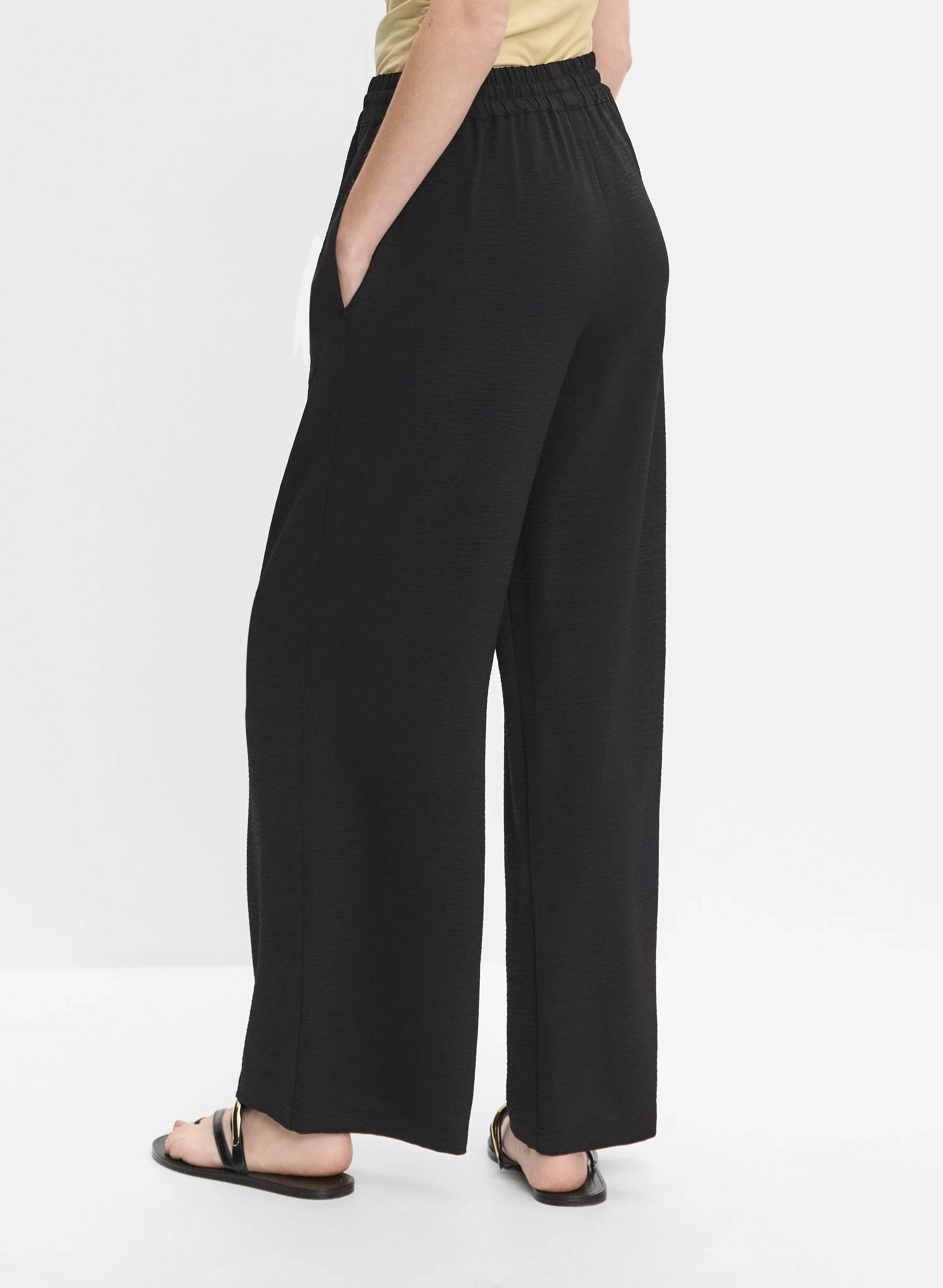 Drawstring Waist Wide-Leg Pants - Image 2