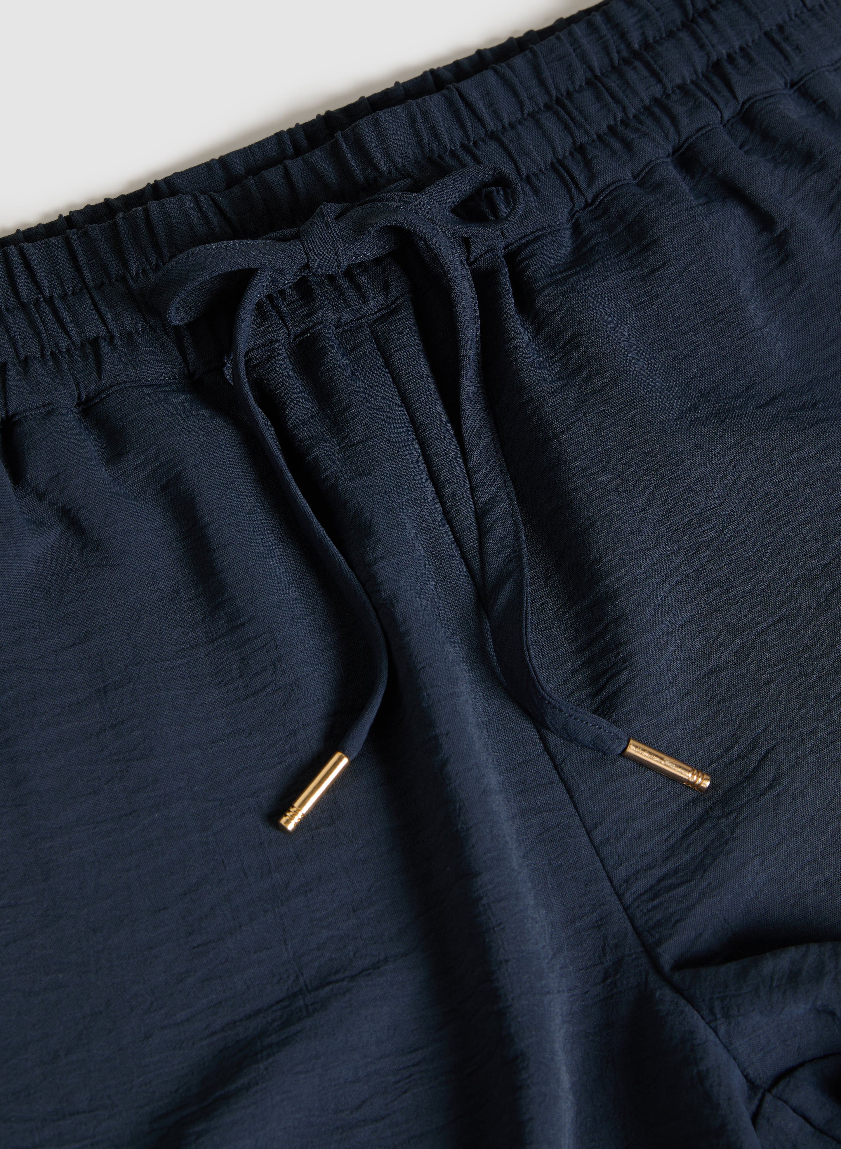 Drawstring Waist Wide-Leg Pants - Image 7