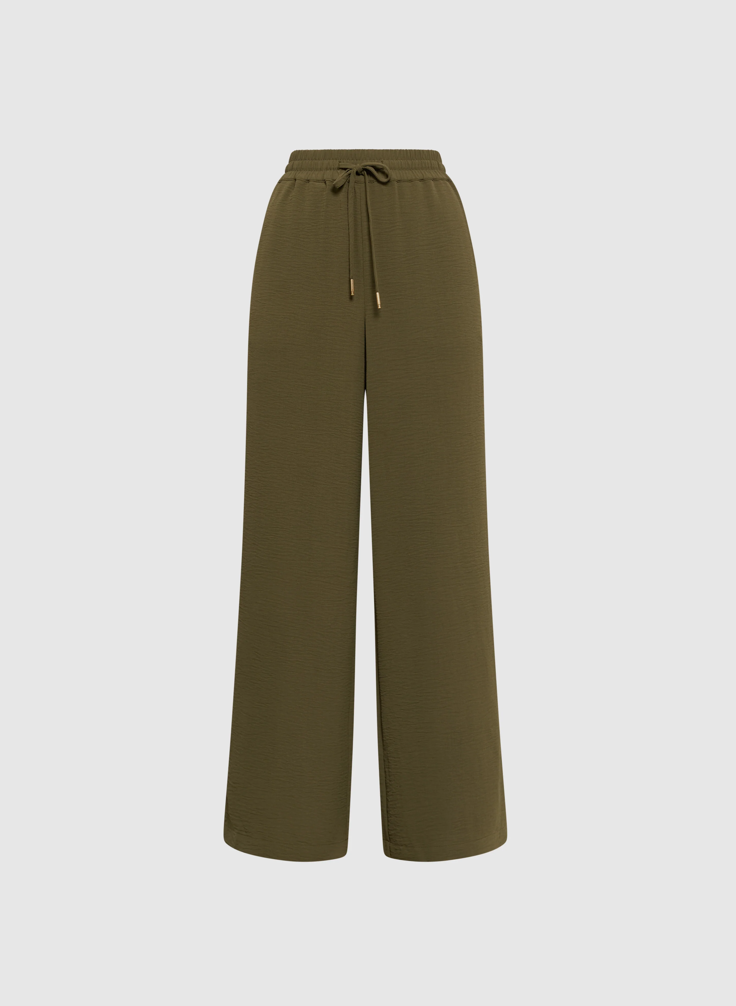 Drawstring Waist Wide-Leg Pants - Image 6