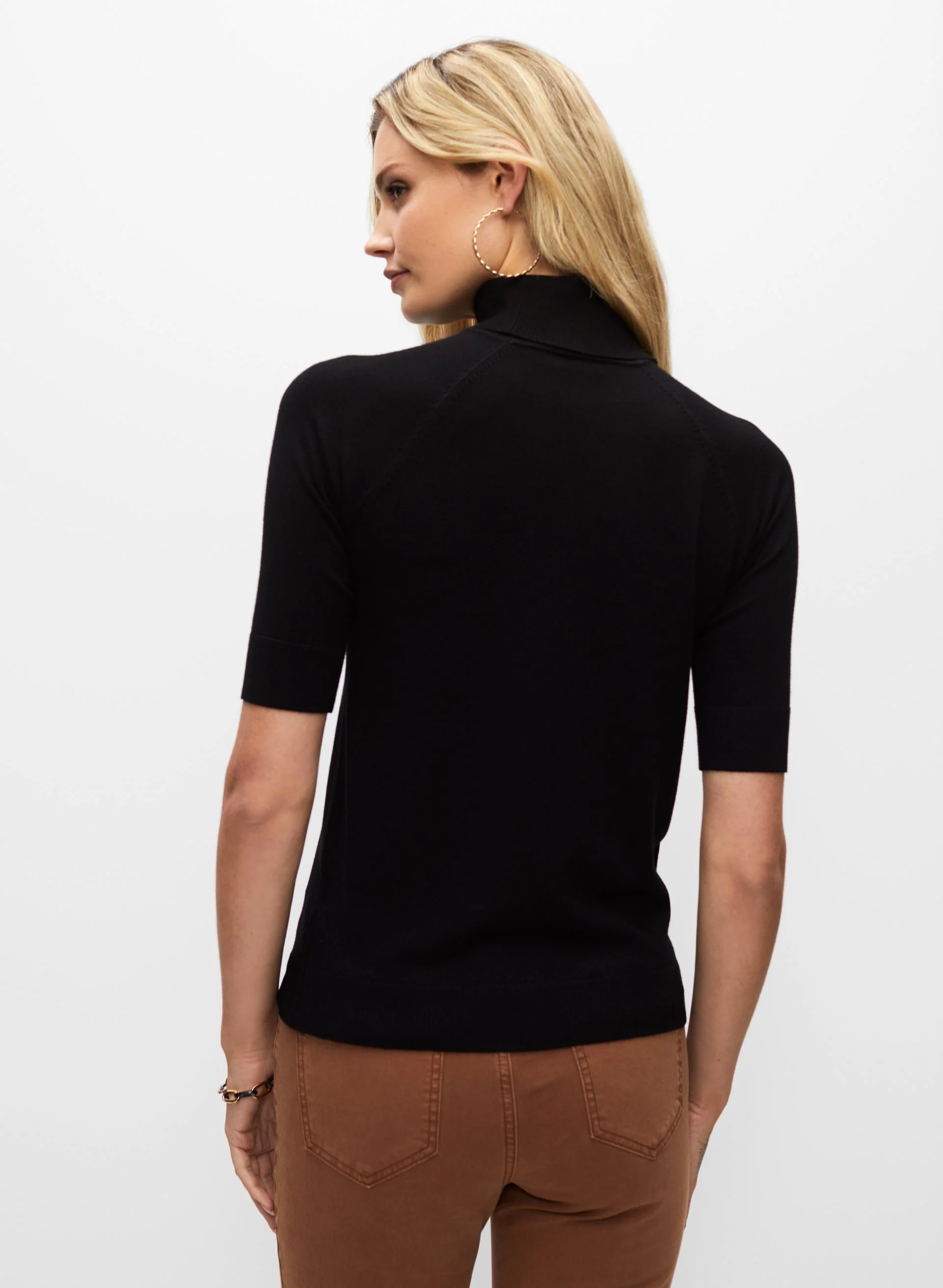 Elbow Sleeve Turtleneck Sweater - Image 4