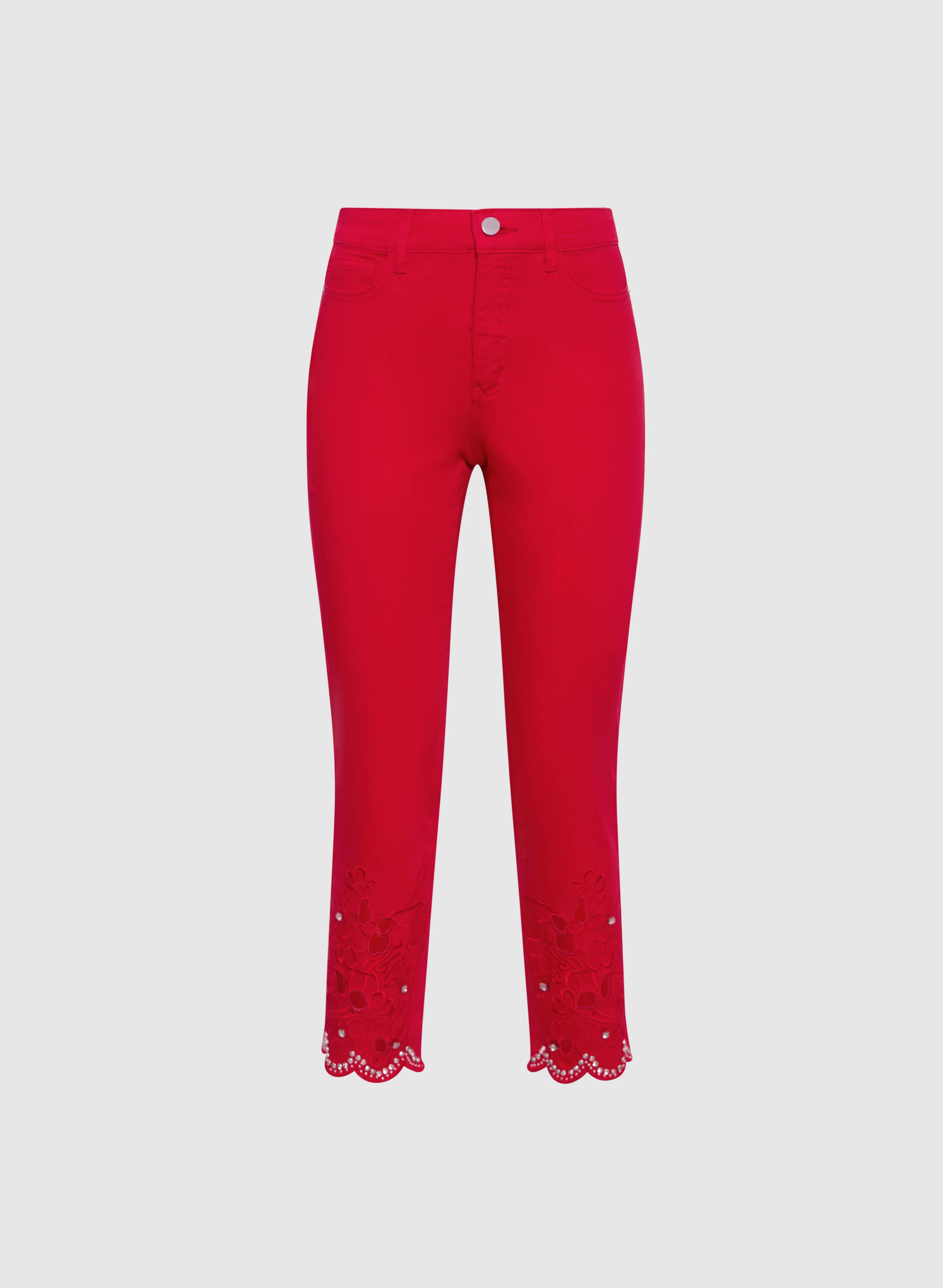 Embellished Cutout Hem Jeans - Image 6