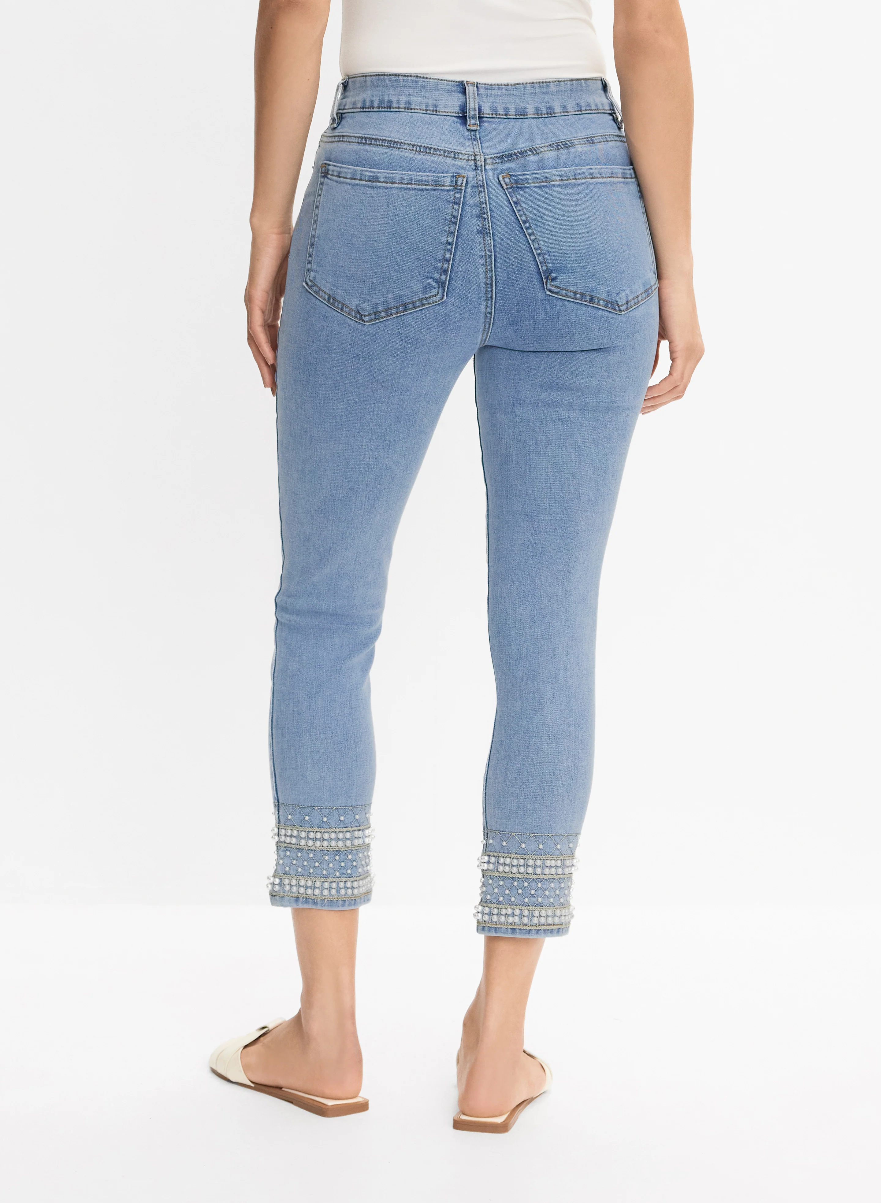 Embellished Hem Capris - Image 4