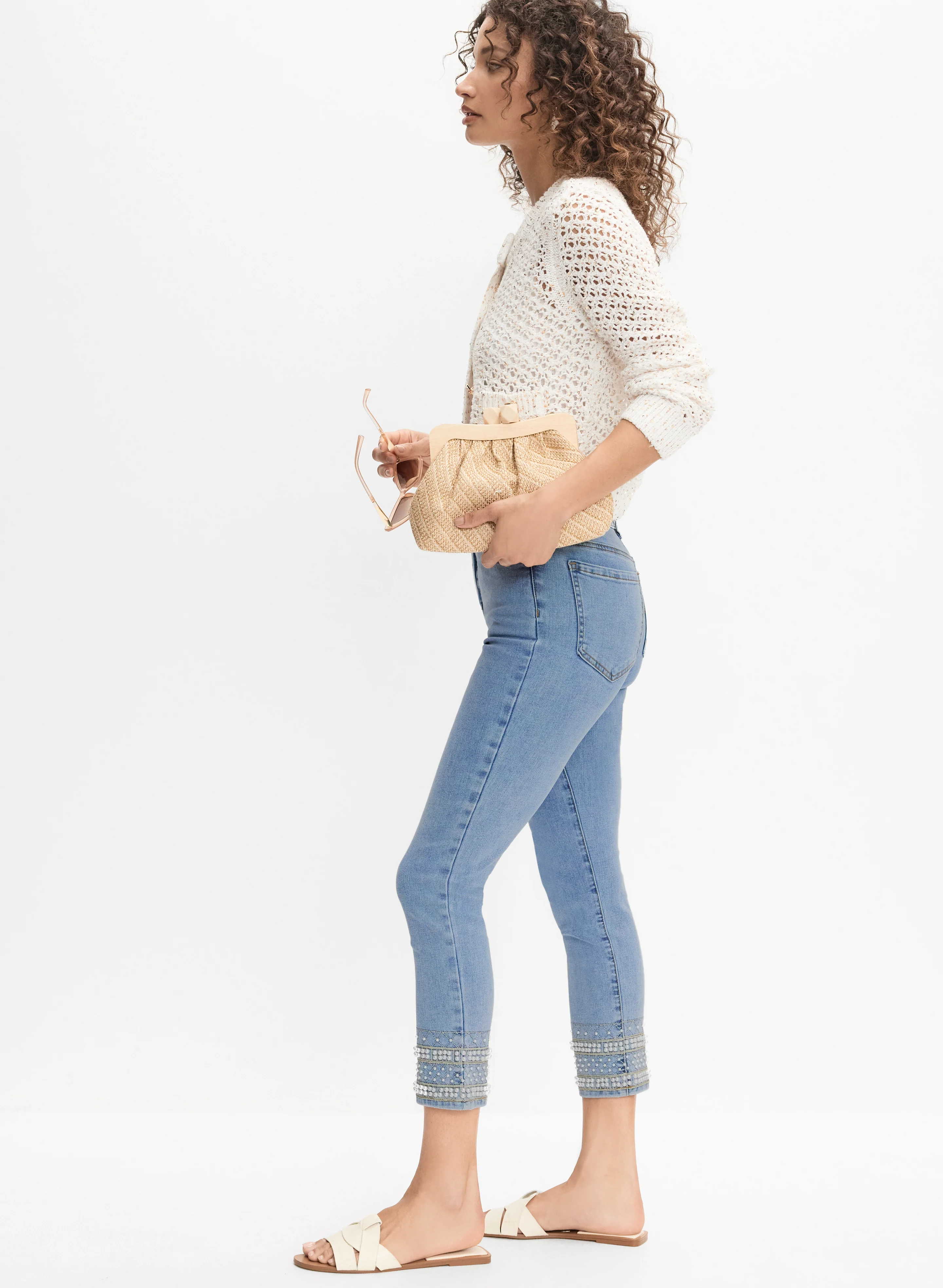 Embellished Hem Capris - Image 5