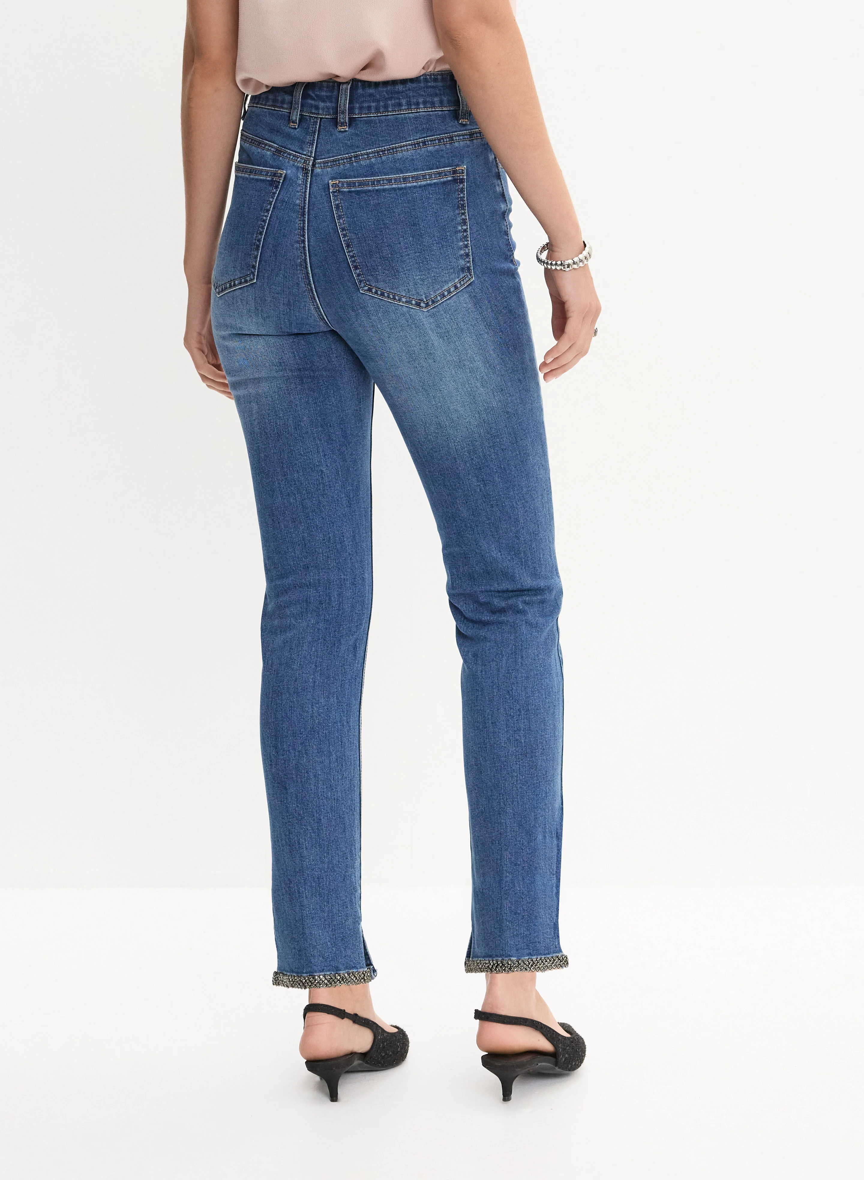 Embellished Hem Detail Jeans - Image 2