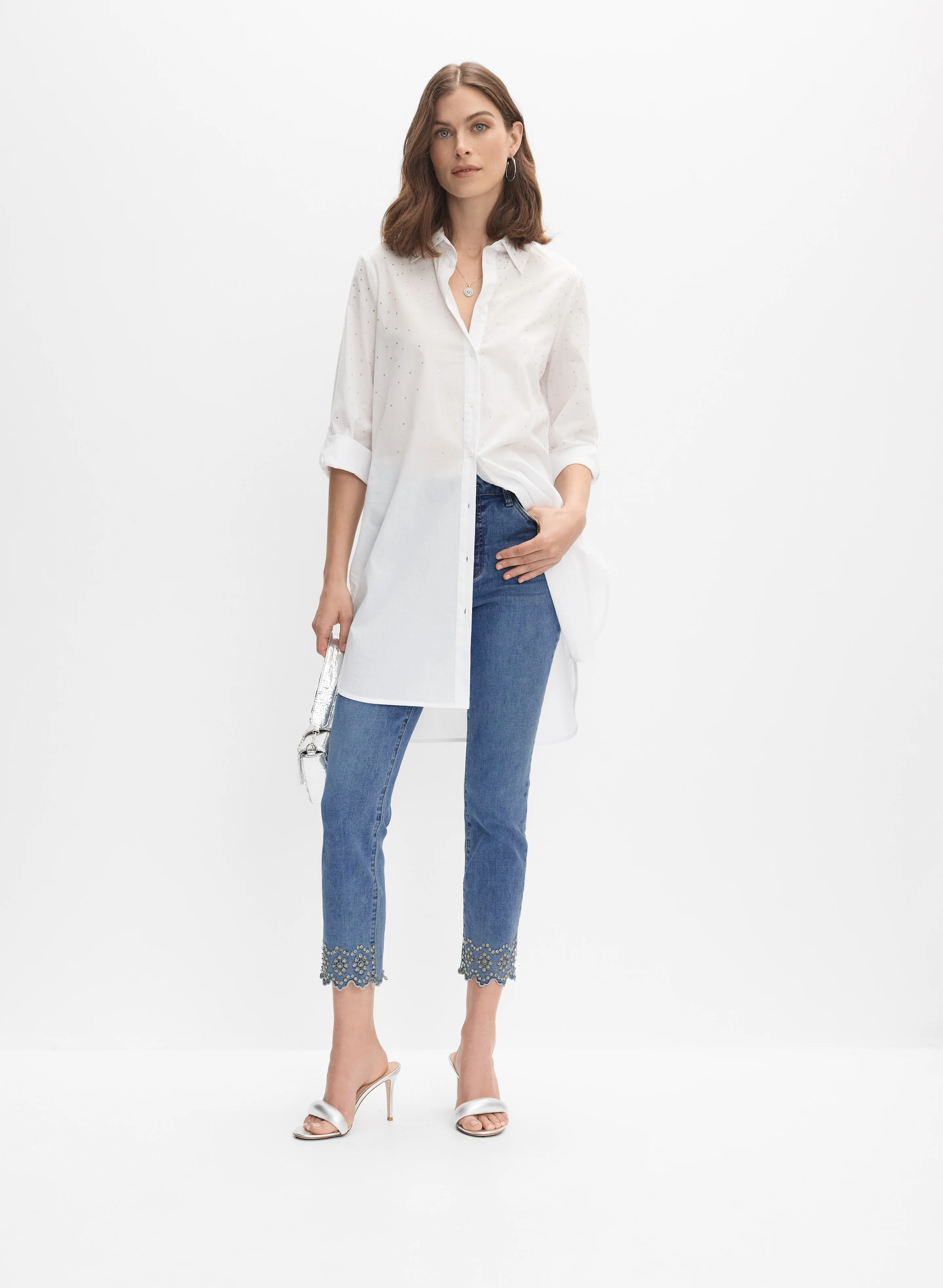 Embellished Hem Straight-Leg Jeans - Image 3