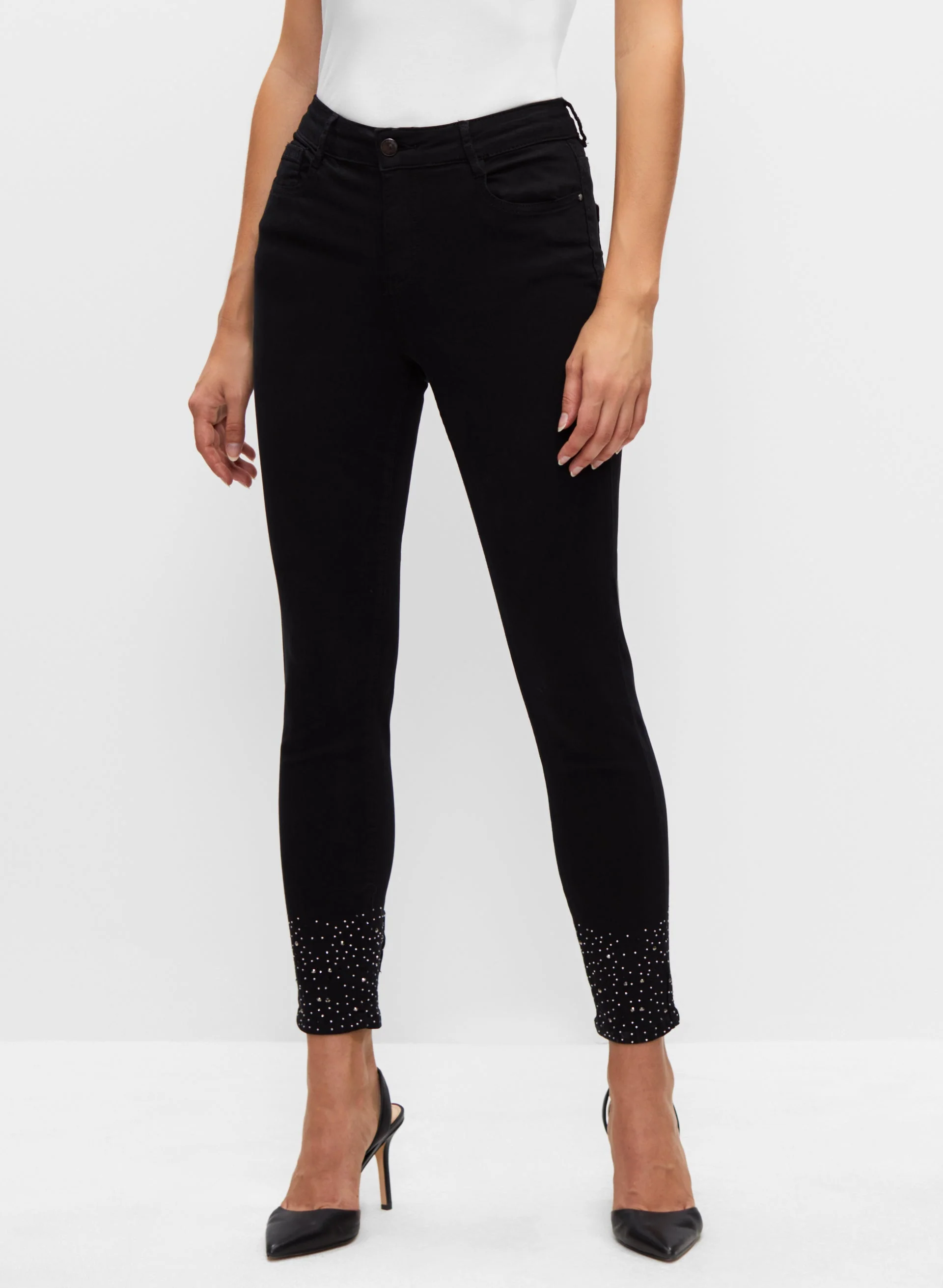 Embellished Slim Leg Pants - Image 3