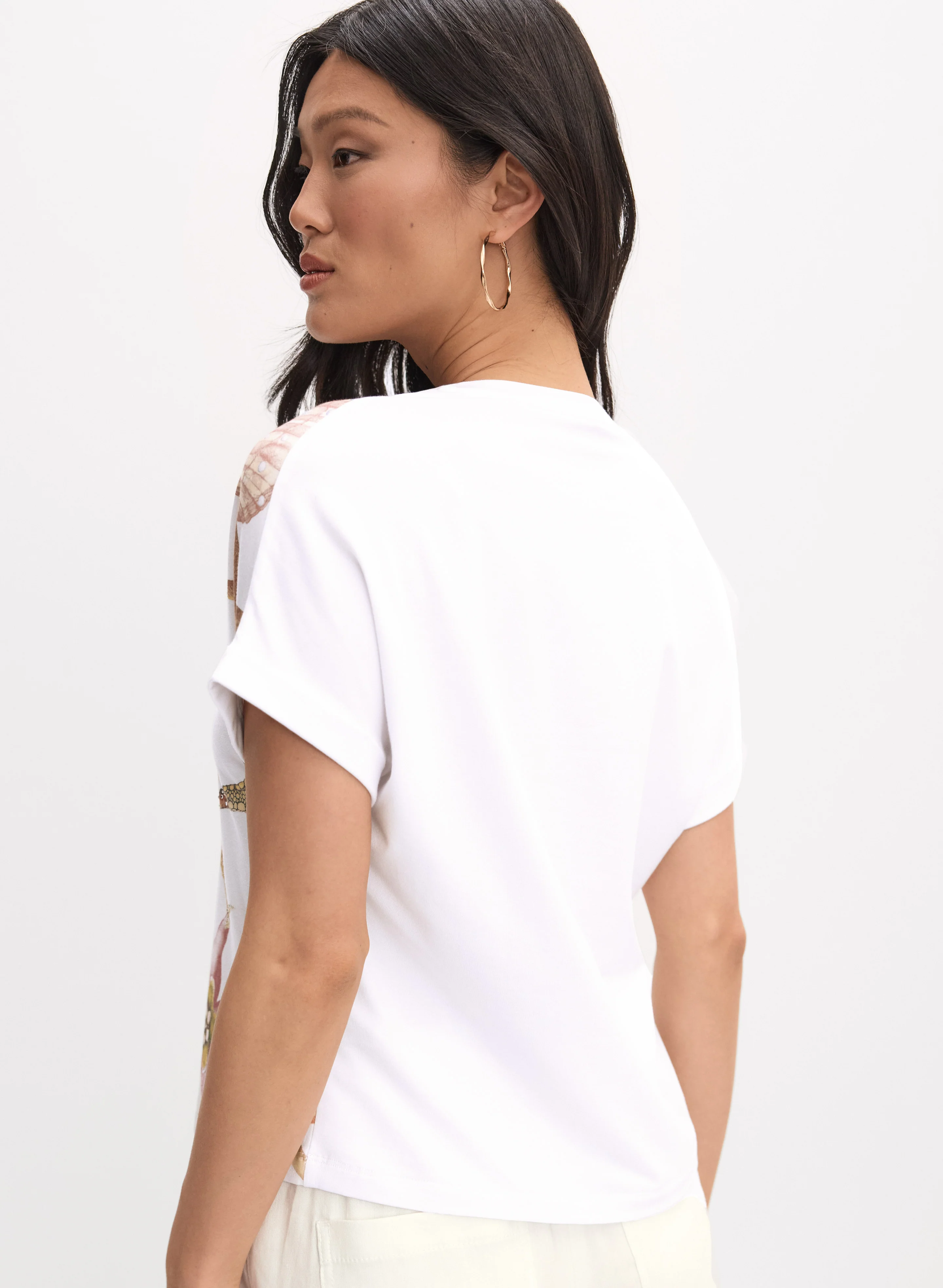 Embellished Starfish Print T-Shirt - Image 4