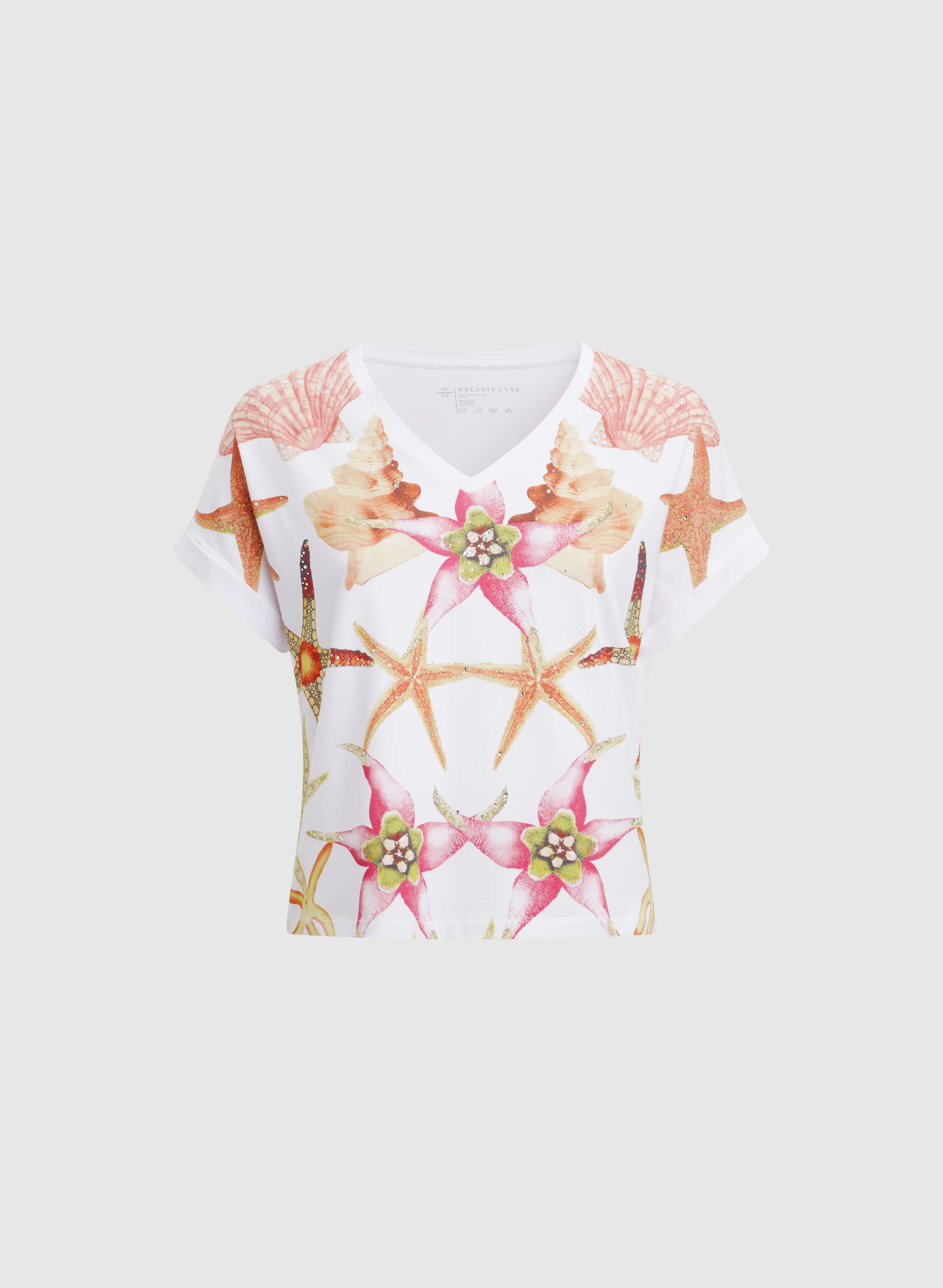 Embellished Starfish Print T-Shirt - Image 6