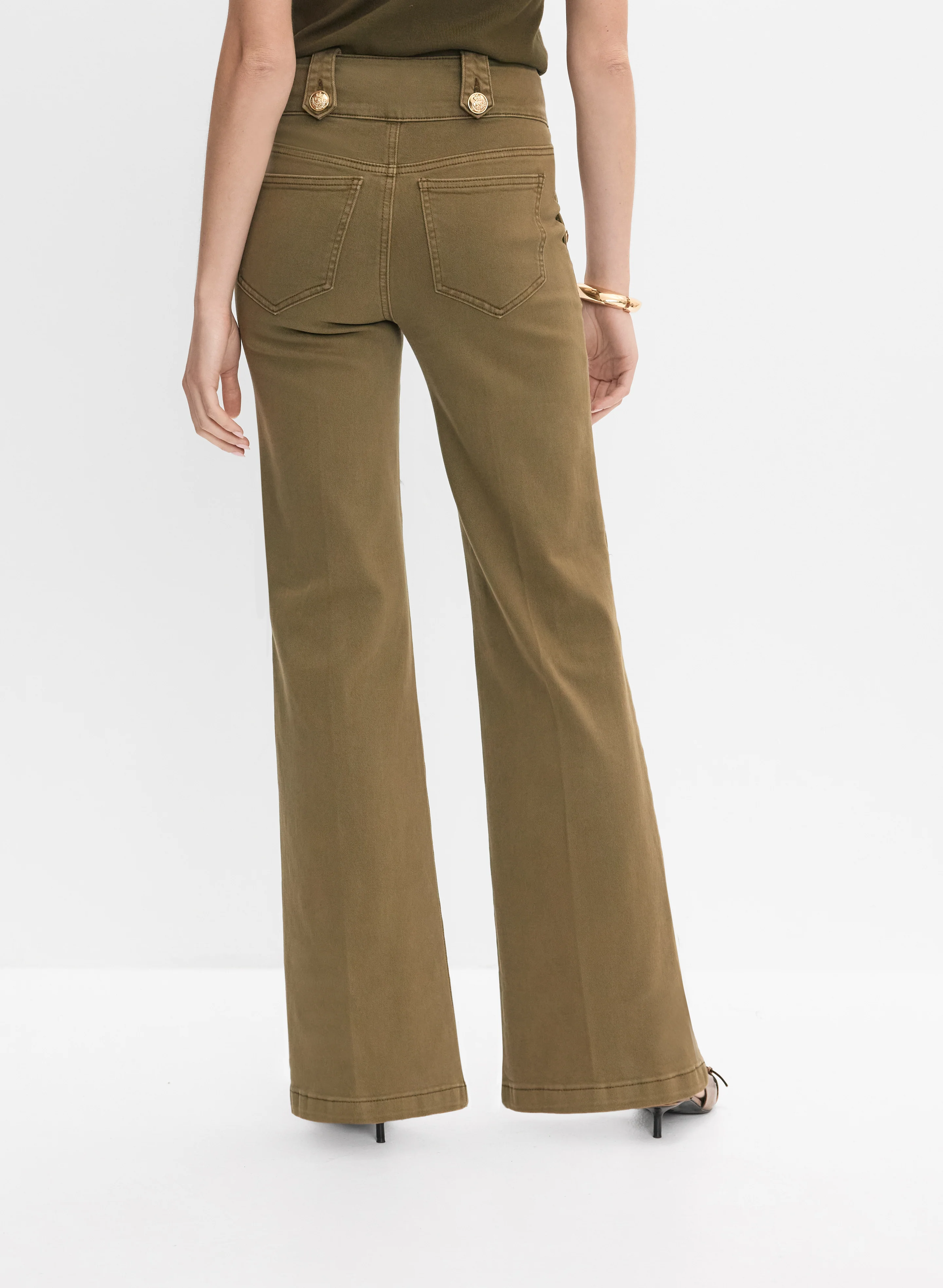 Embossed Button Trouser Jeans - Image 2