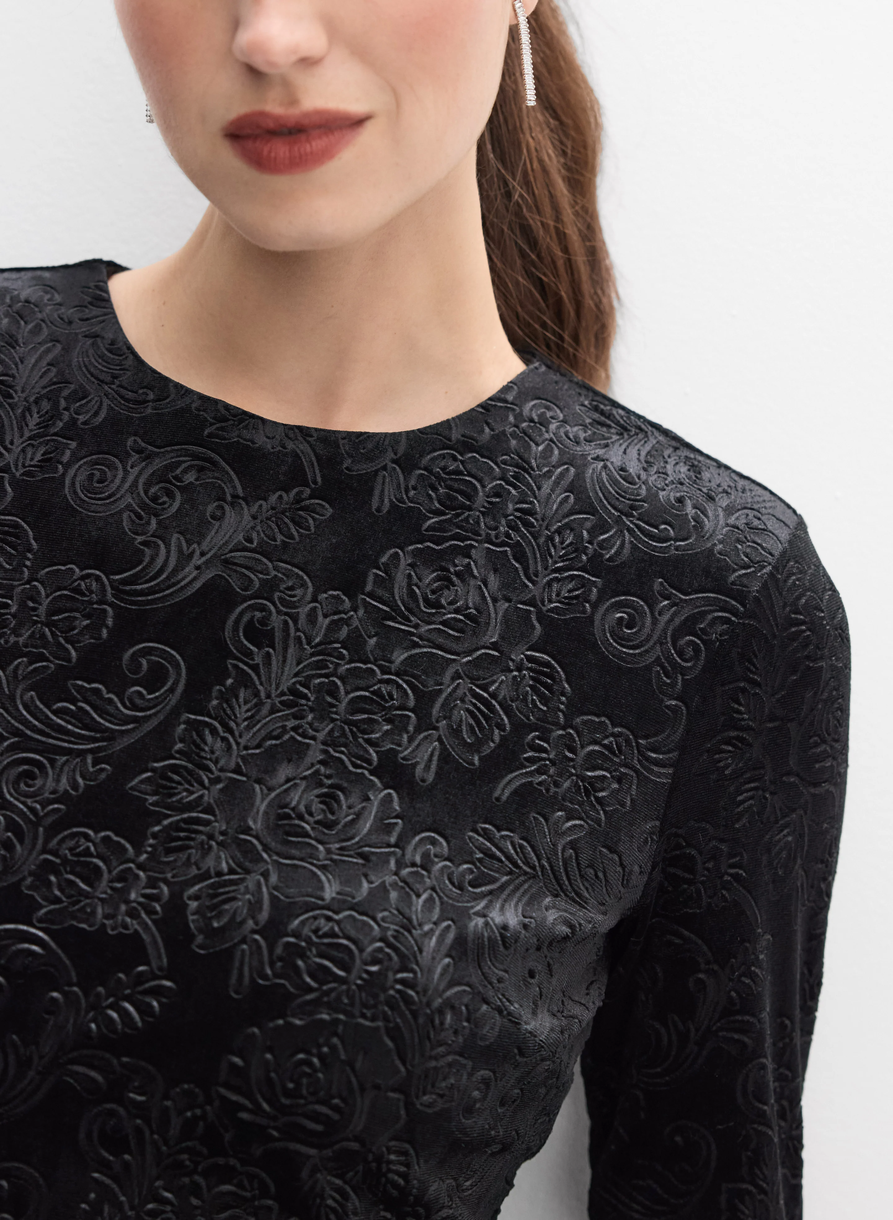 Embossed Velvet Dress - Image 2