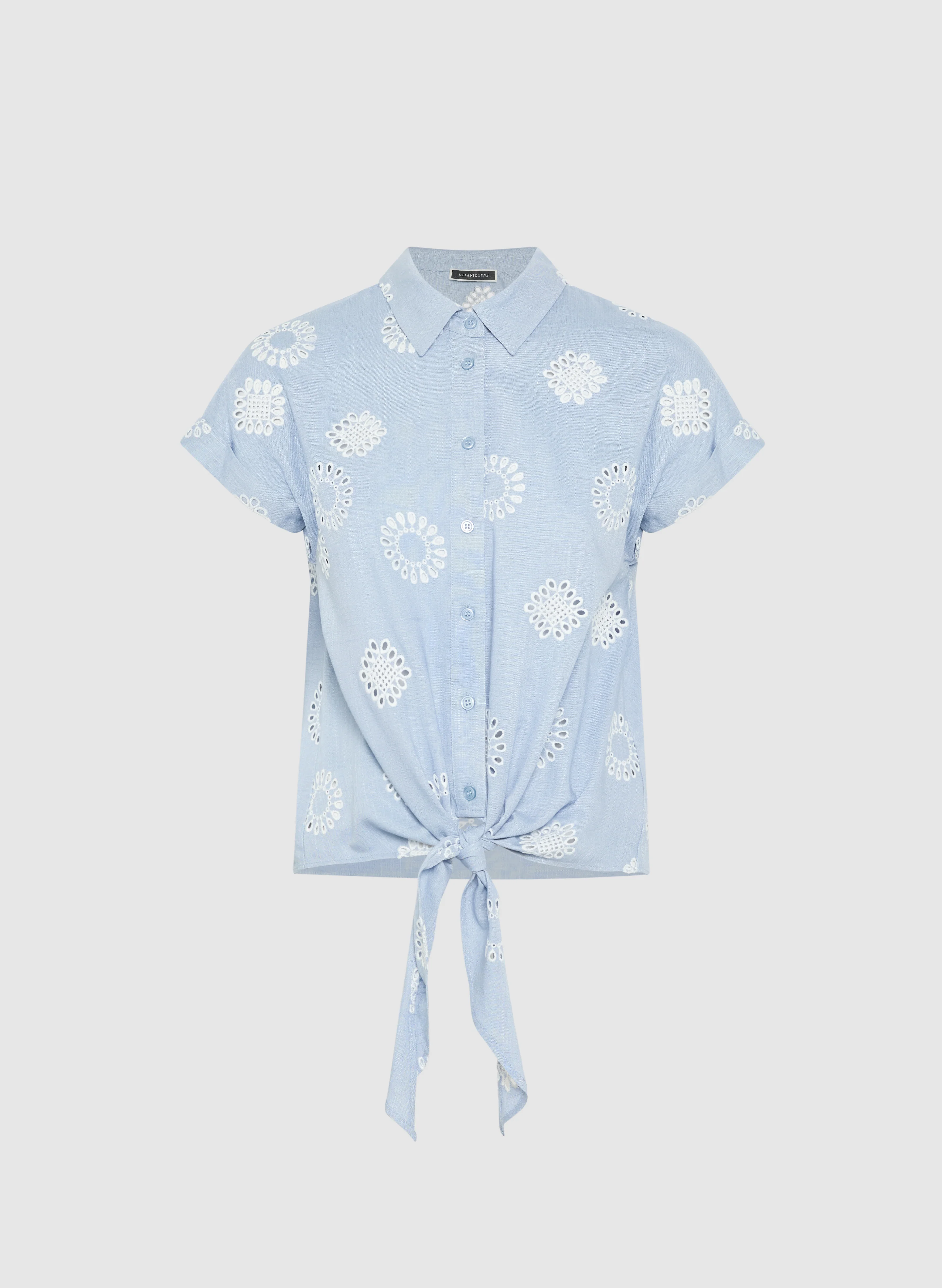 Embroidered Button-Down Blouse - Image 6