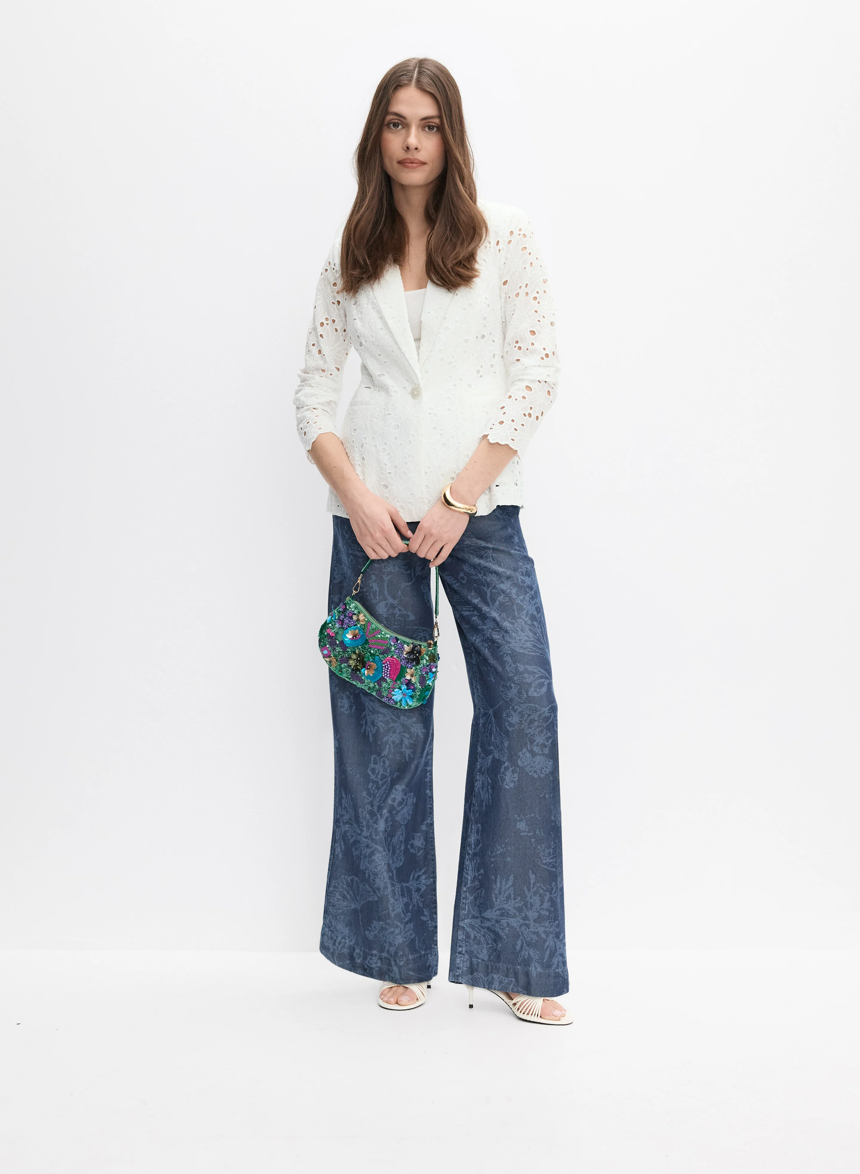 Embroidered Eyelet Jacket - Image 3