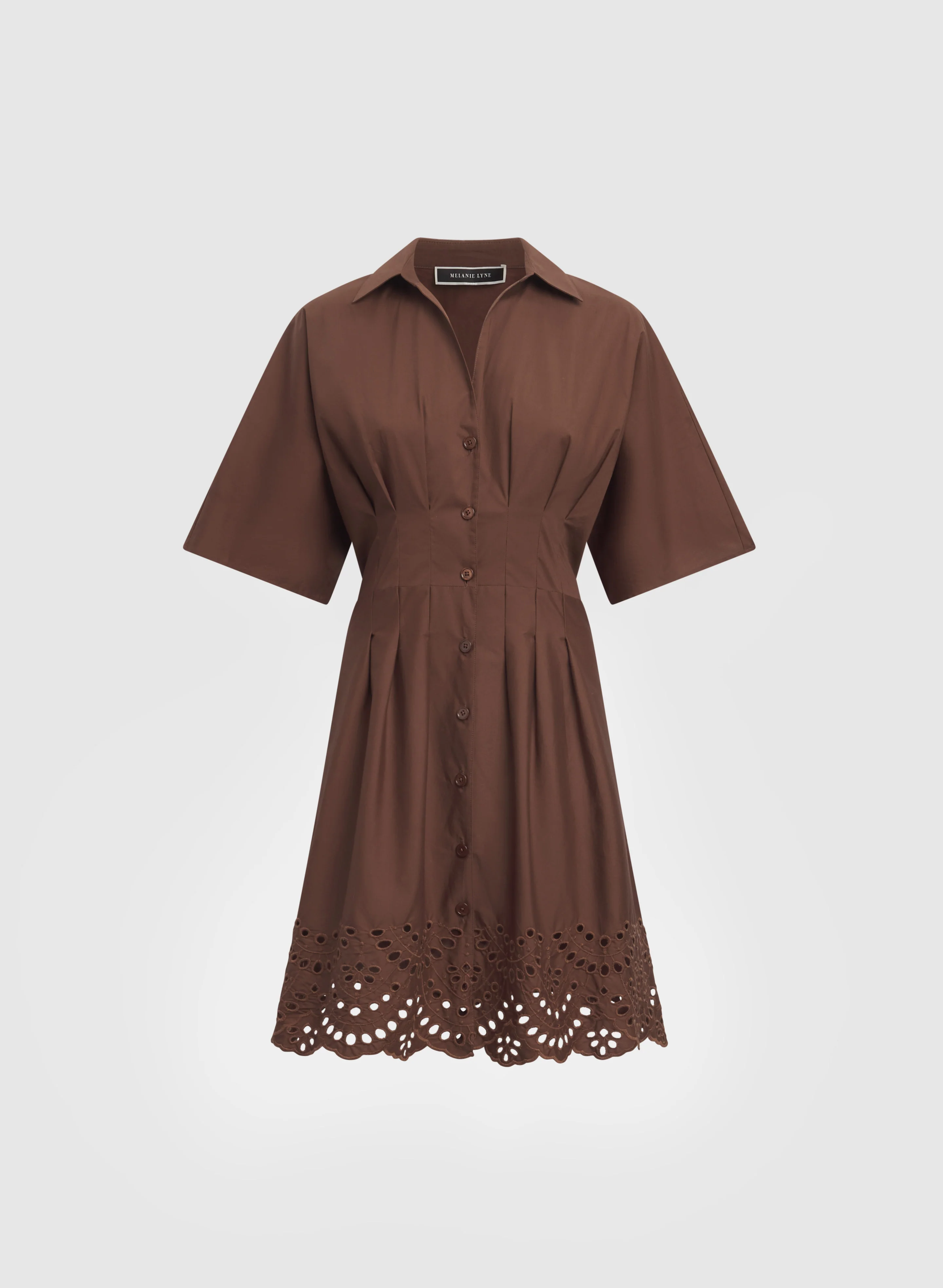 Embroidered Hem Shirt Dress - Image 6