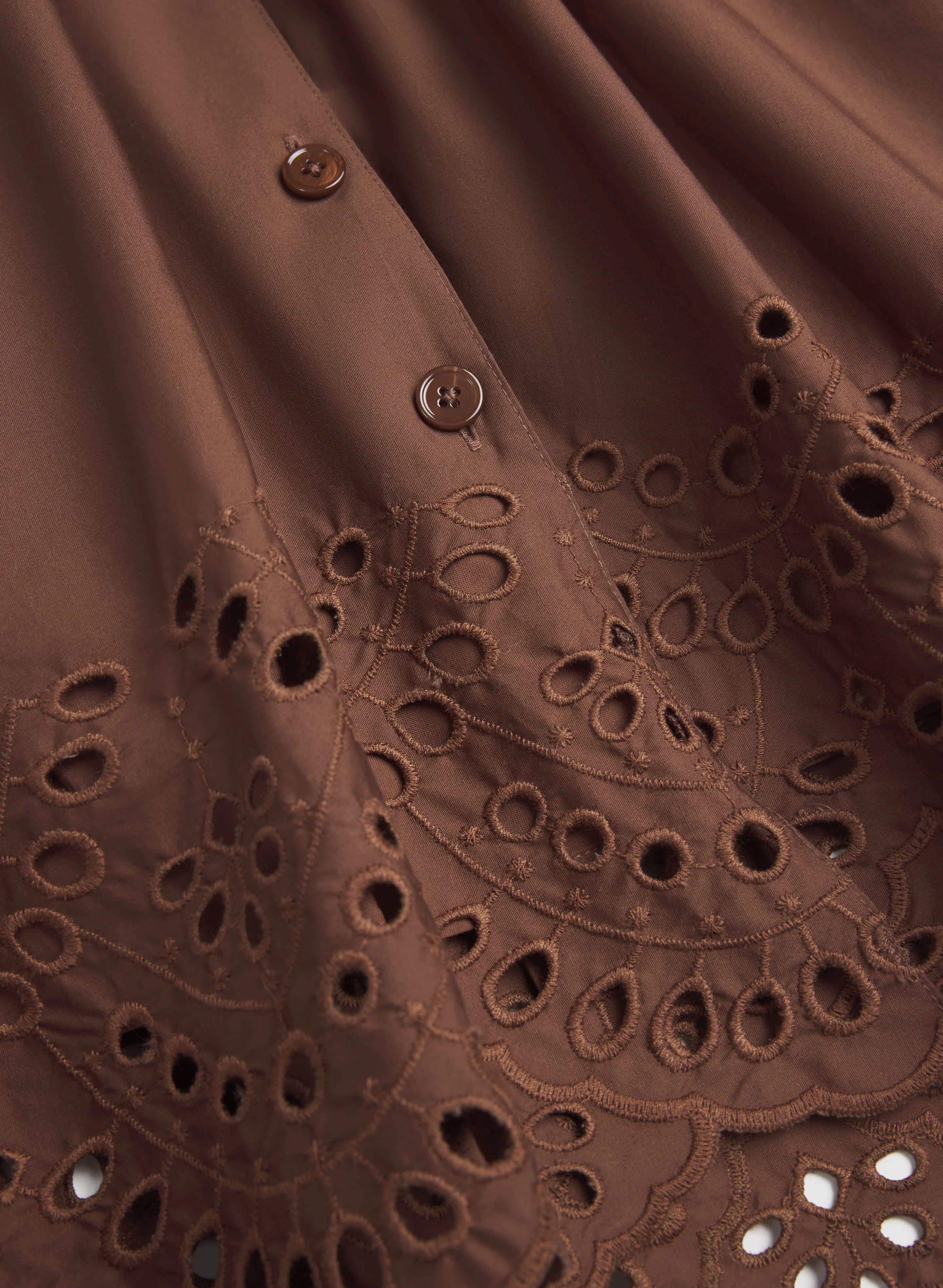 Embroidered Hem Shirt Dress - Image 7