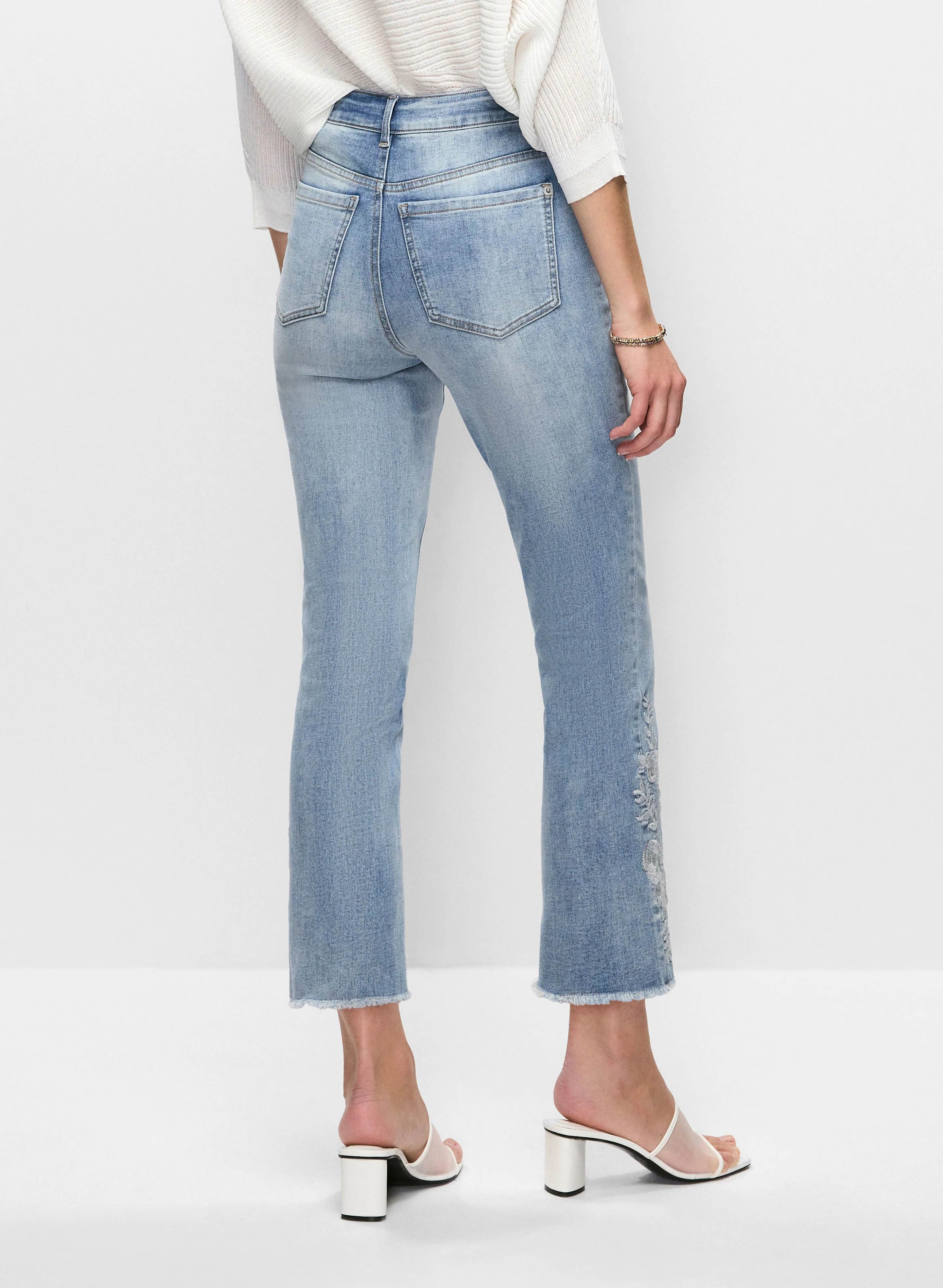 Embroidered Straight Leg Jeans - Image 2