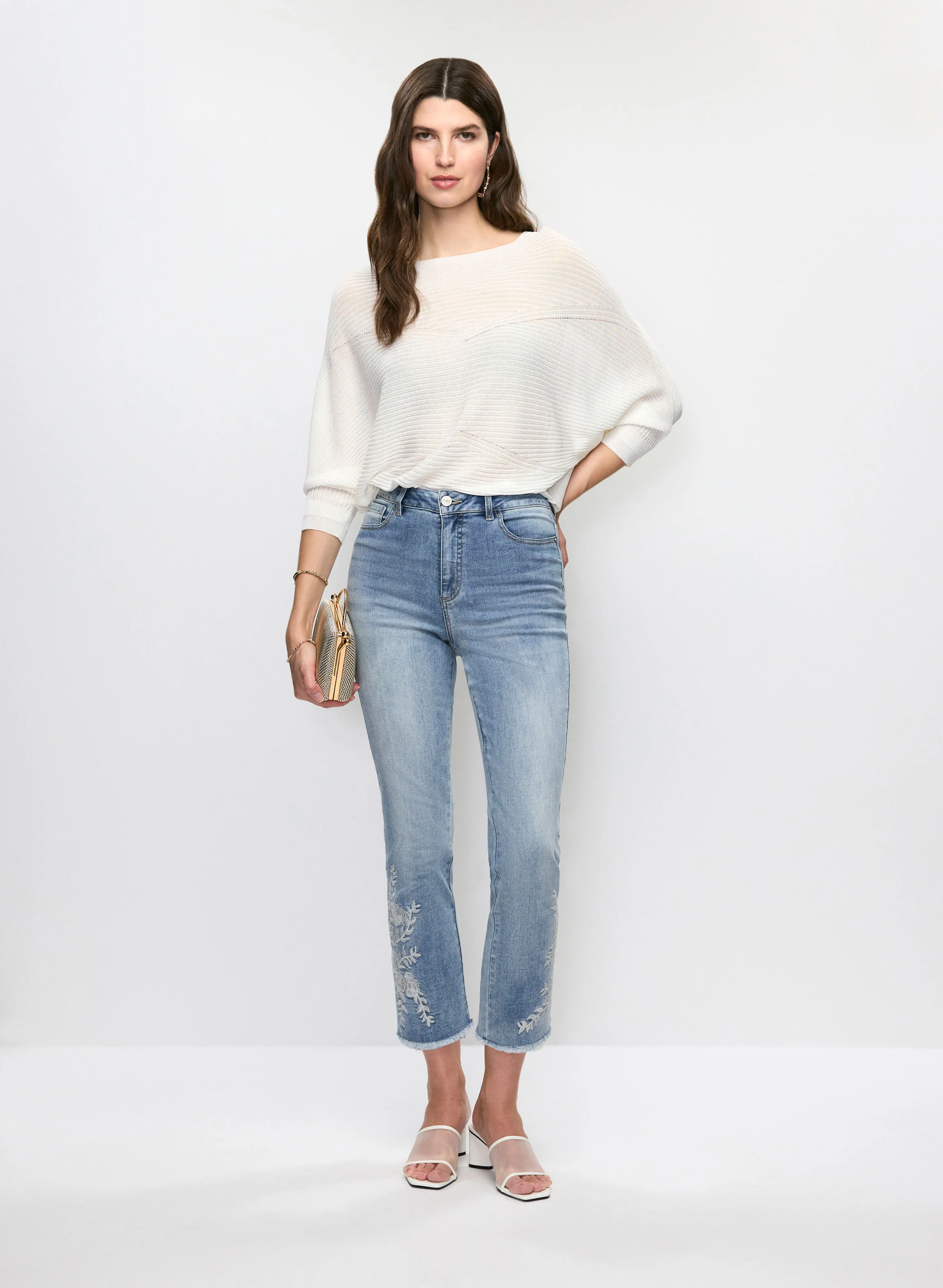 Embroidered Straight Leg Jeans - Image 3