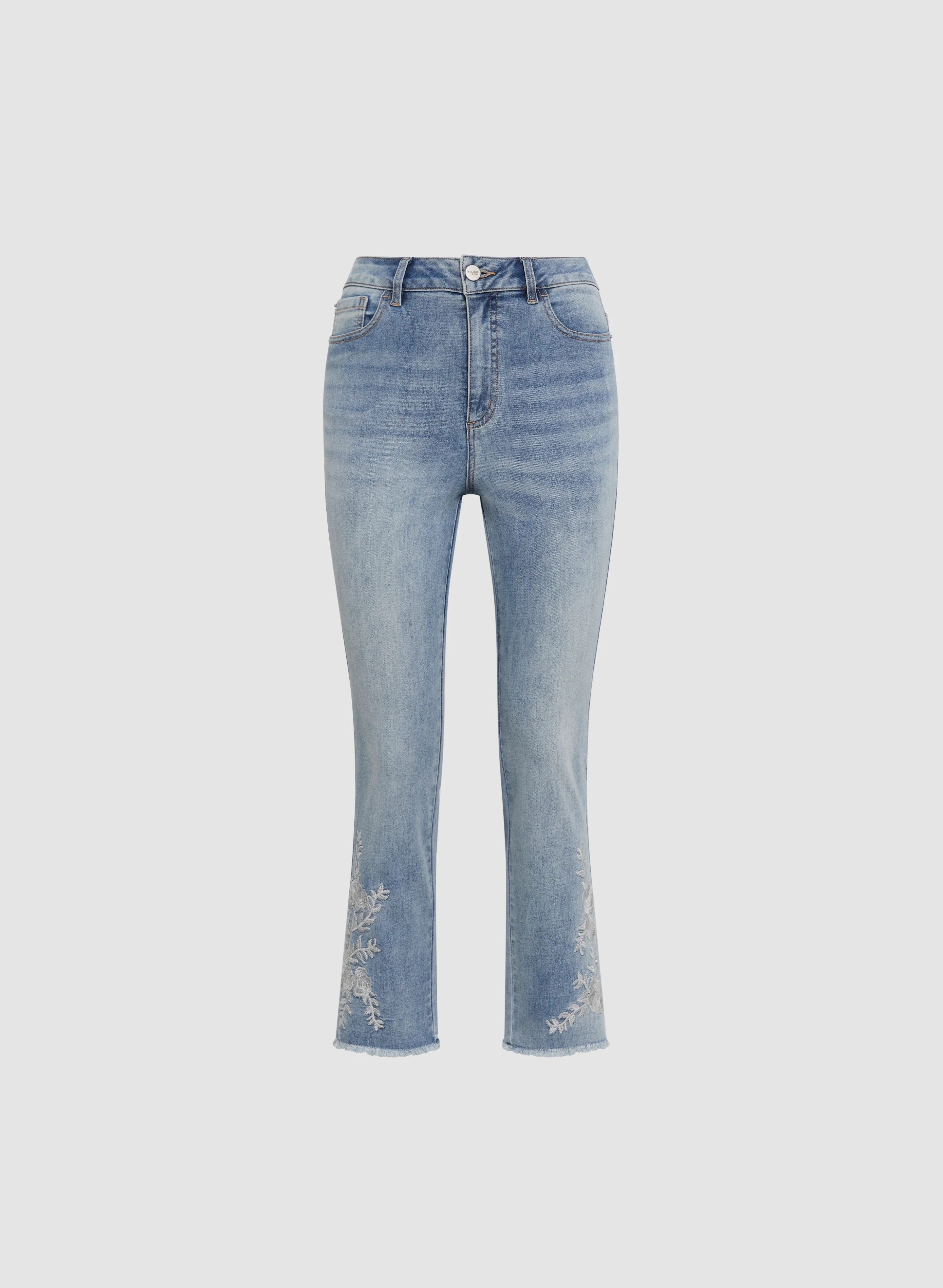 Embroidered Straight Leg Jeans - Image 6