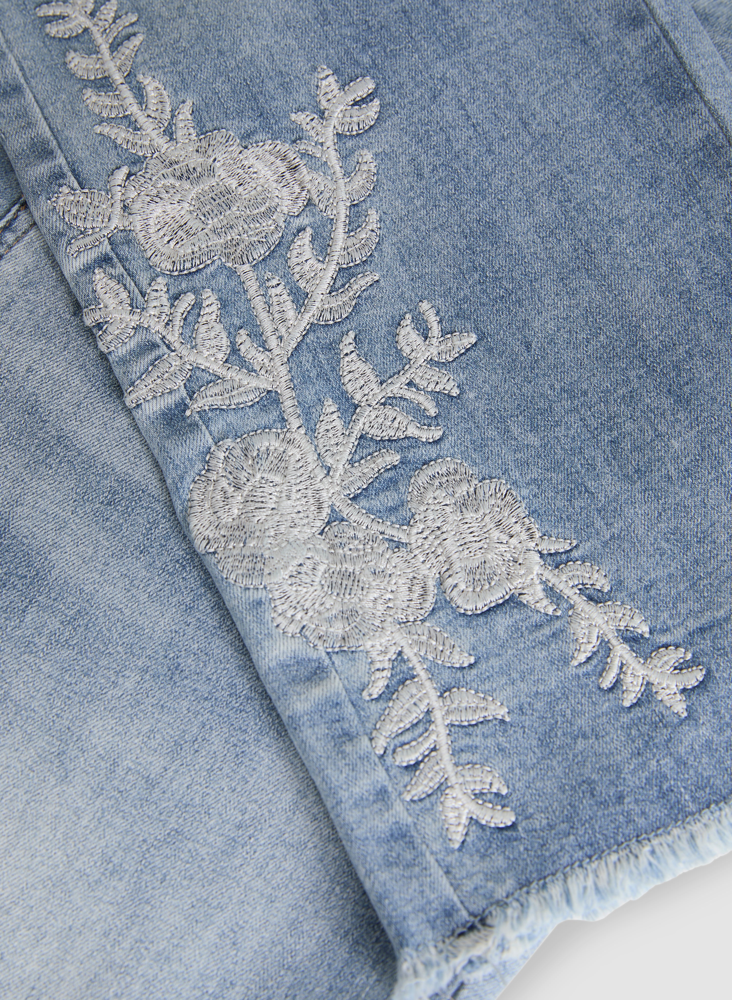Embroidered Straight Leg Jeans - Image 7