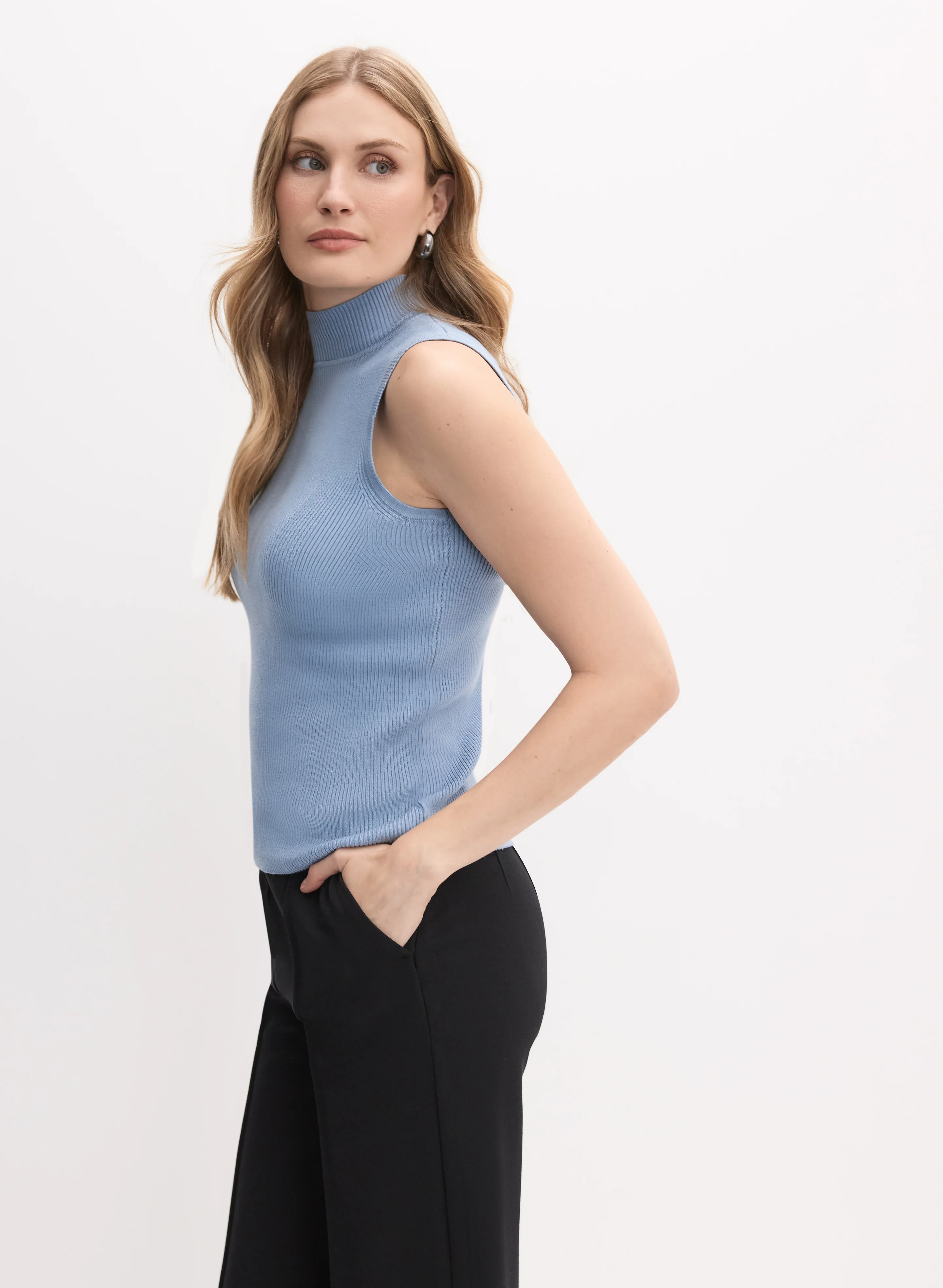 Essential Mock Neck Tank Top - Image 5