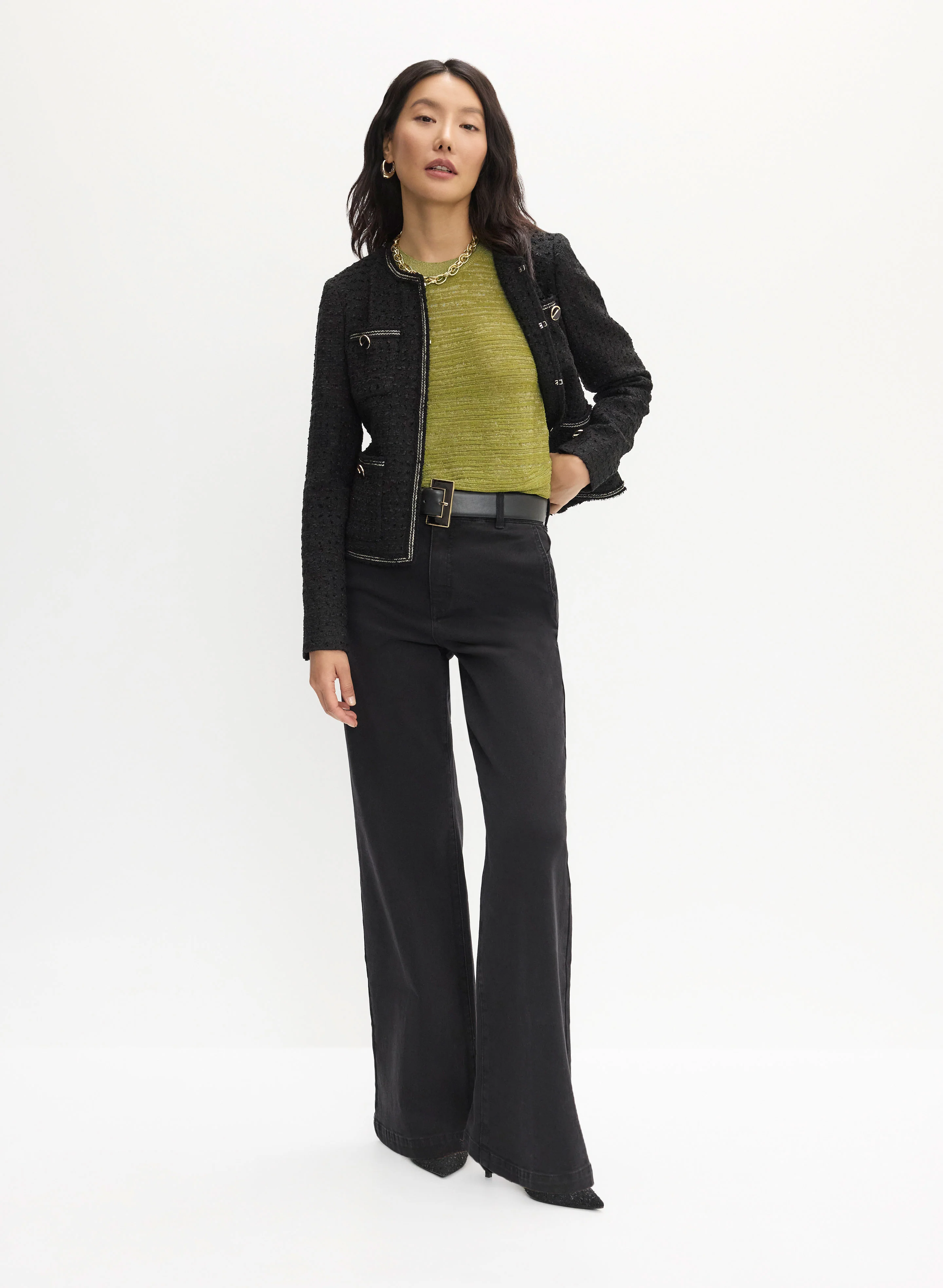 Essential Sleeveless Textured Sweater - Image 3