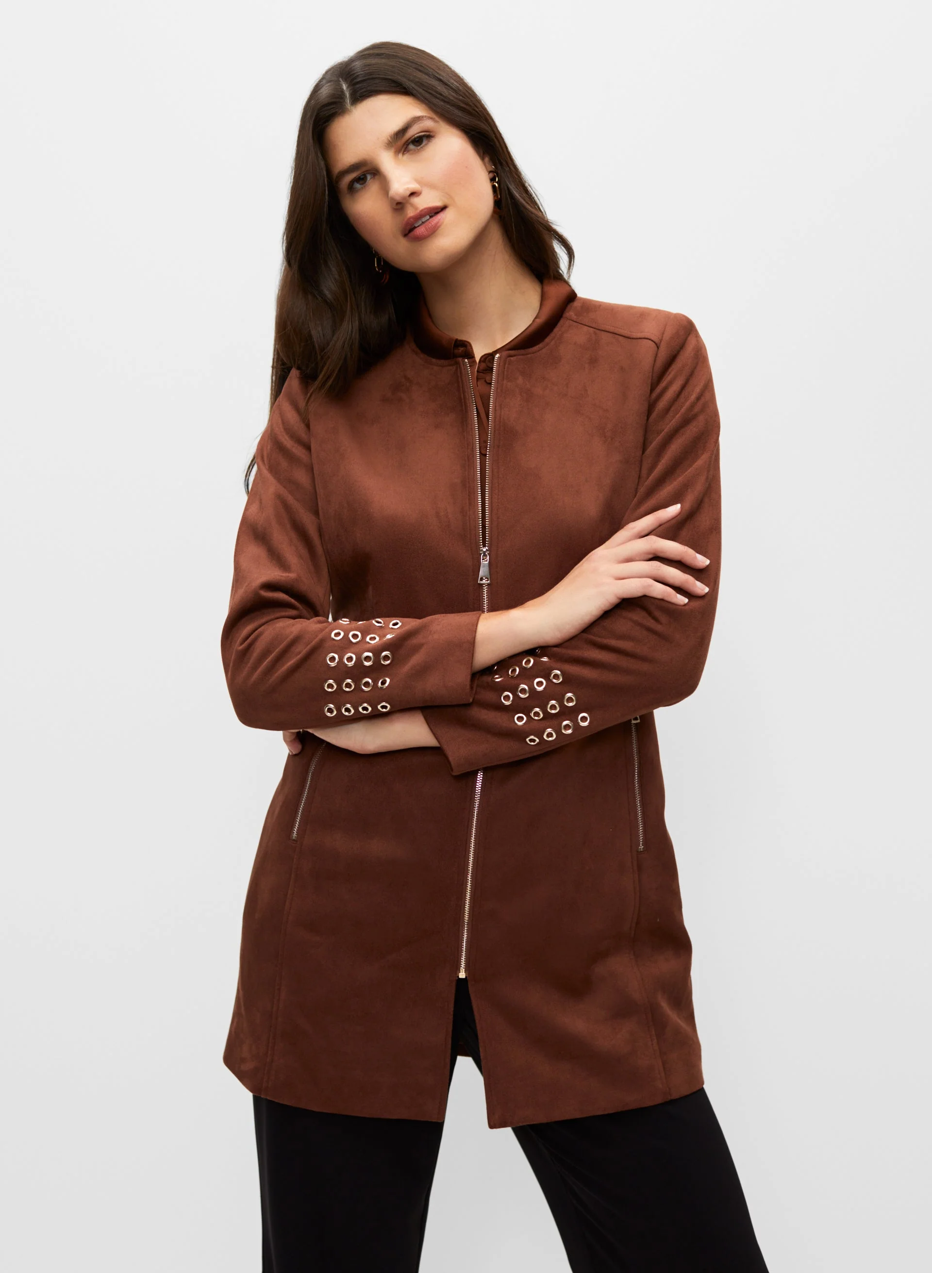 Eyelet Detail Redingote