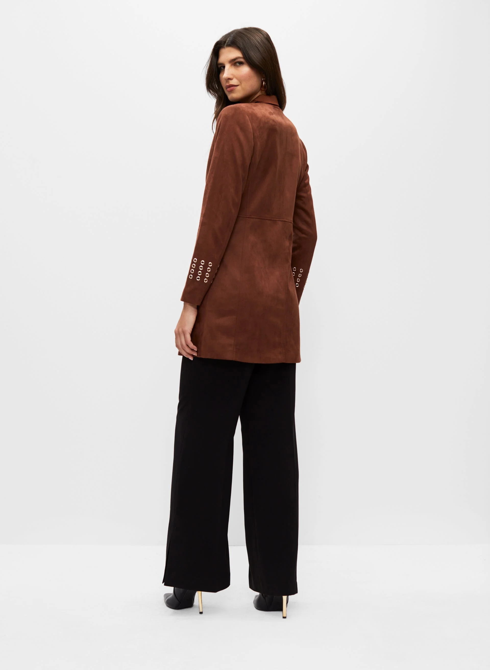 Eyelet Detail Redingote - Image 3
