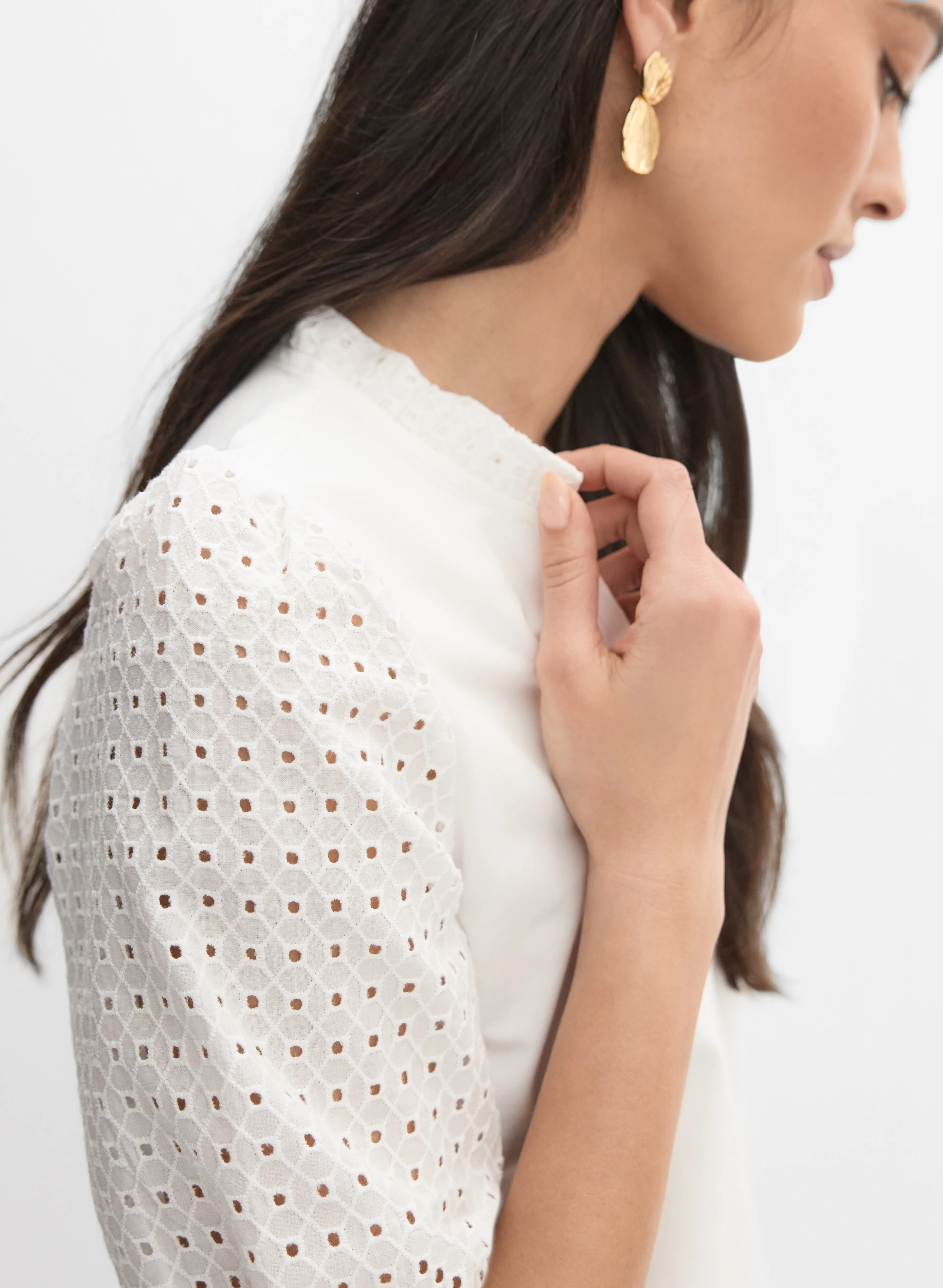 Eyelet Sleeve Top - Image 2