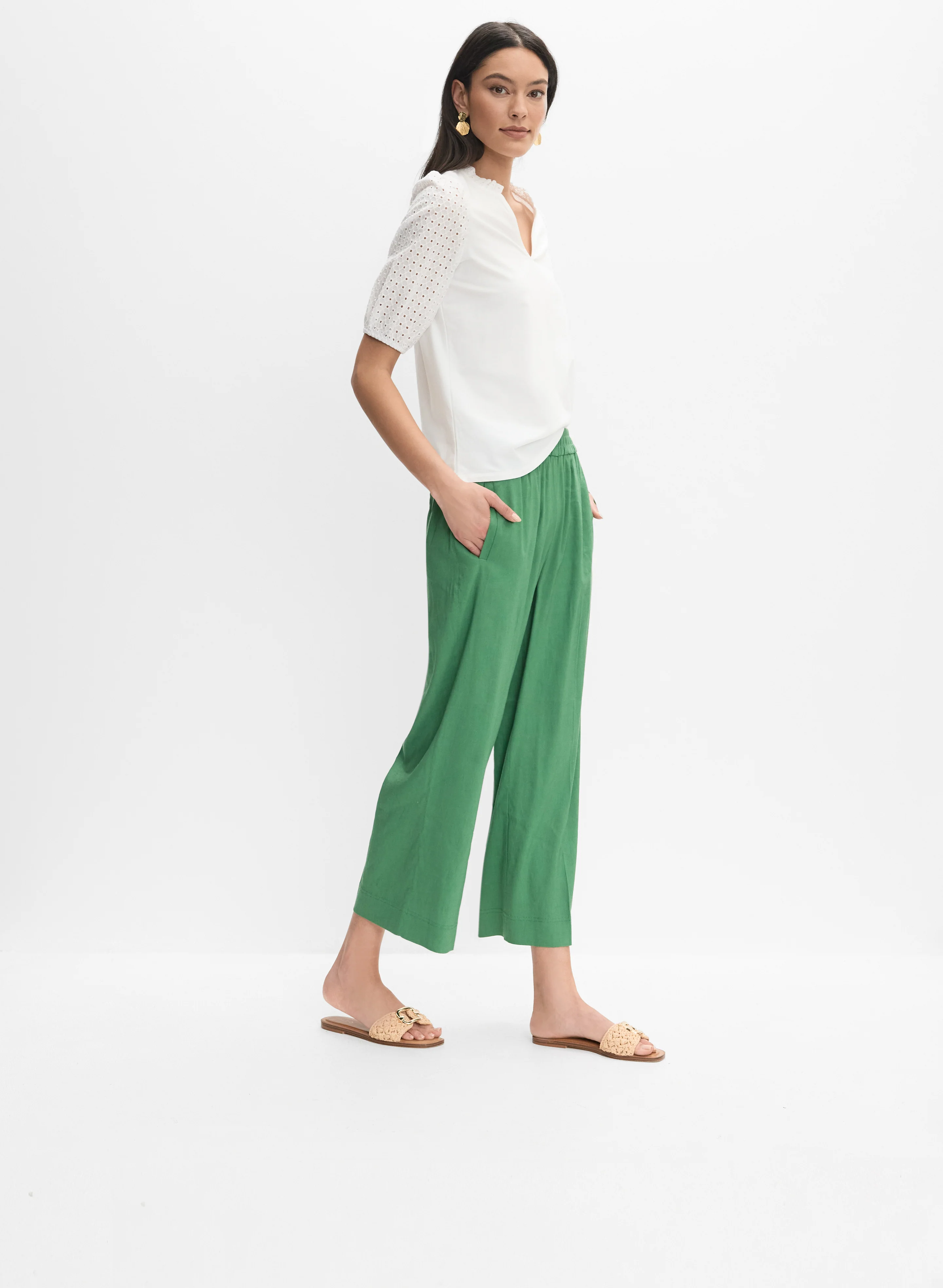 Eyelet Sleeve Top - Image 3