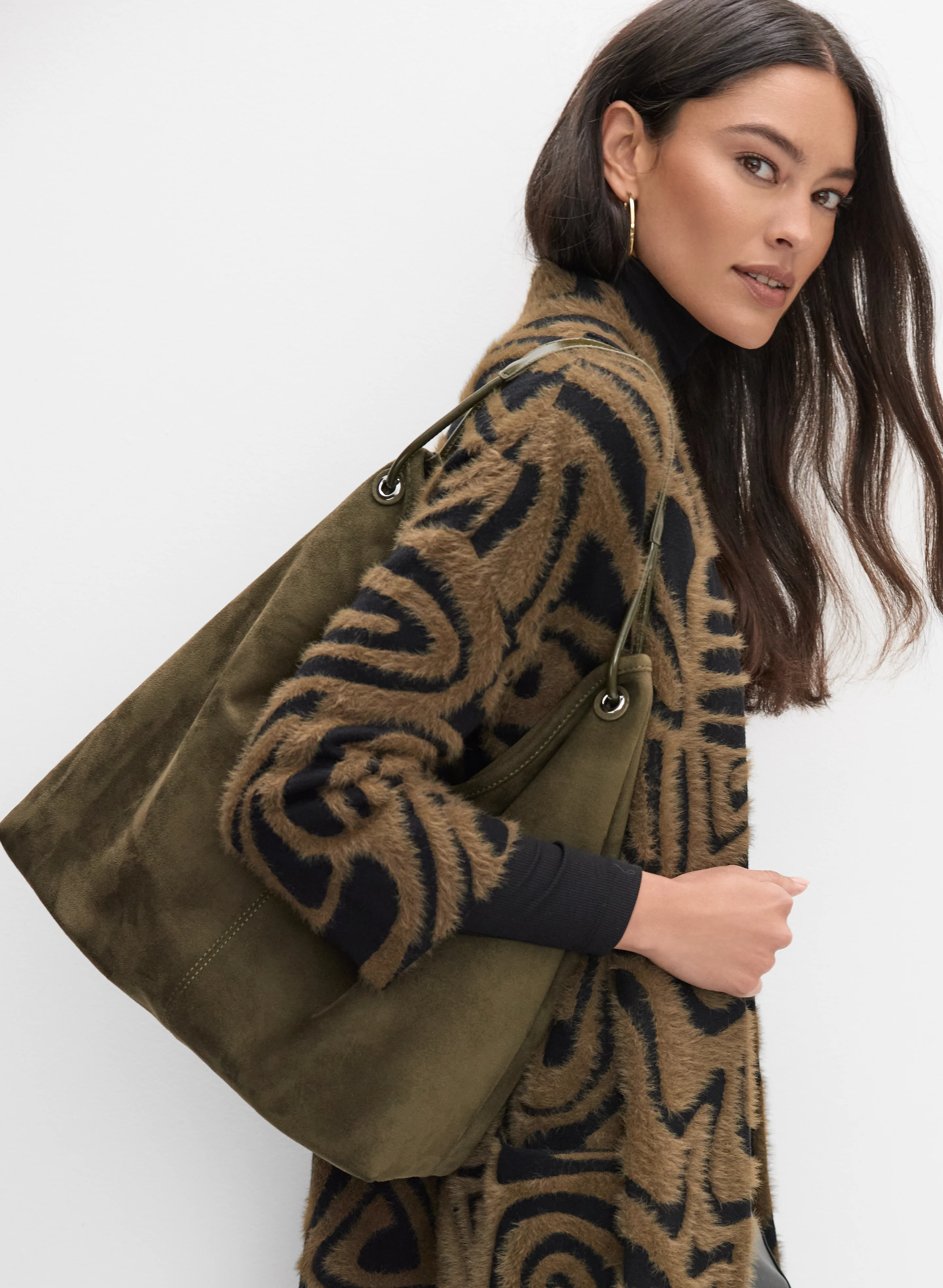 Faux-Suede Handbag - Image 4