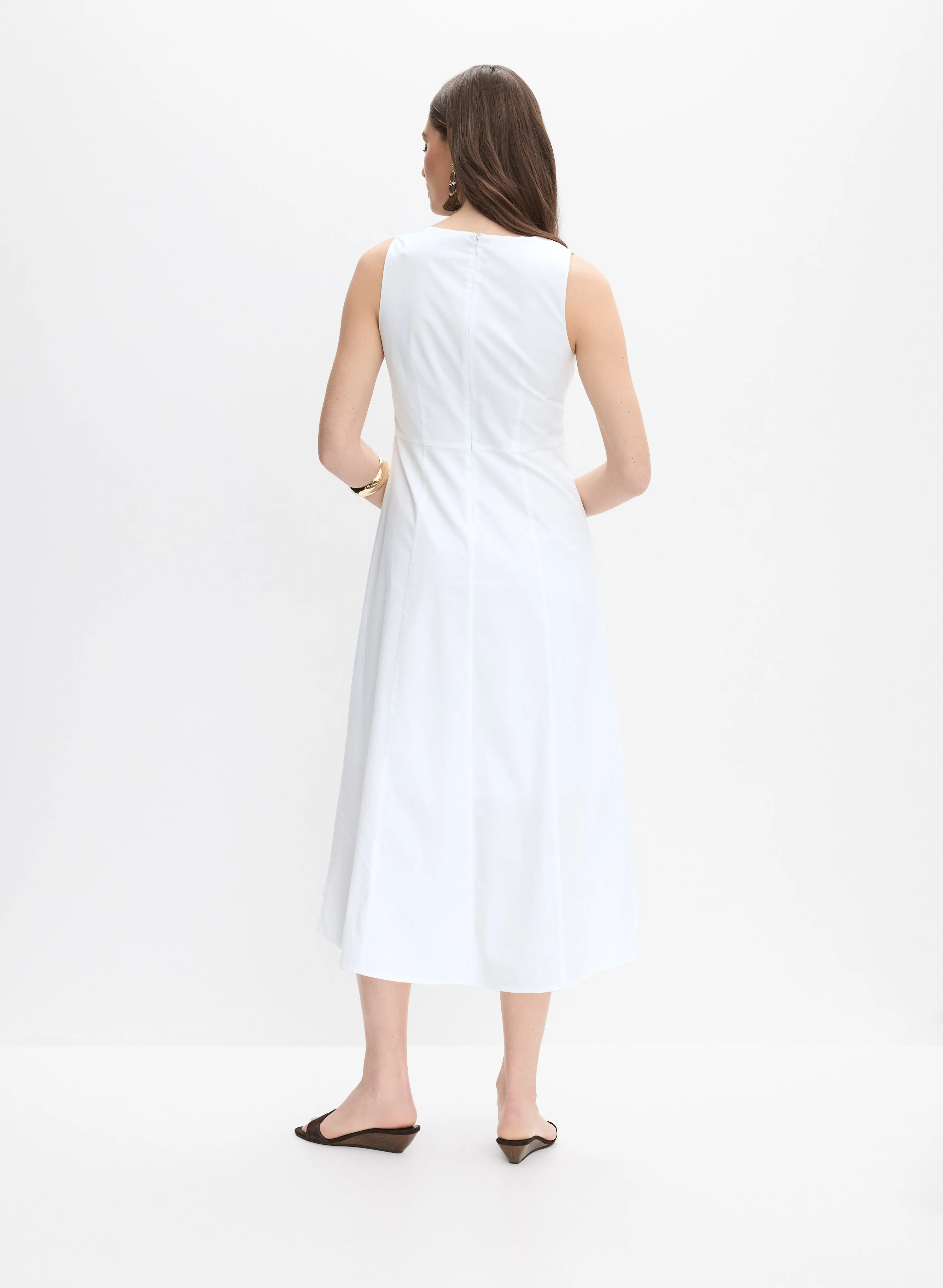 Fit & Flare Cotton Midi Dress - Image 3