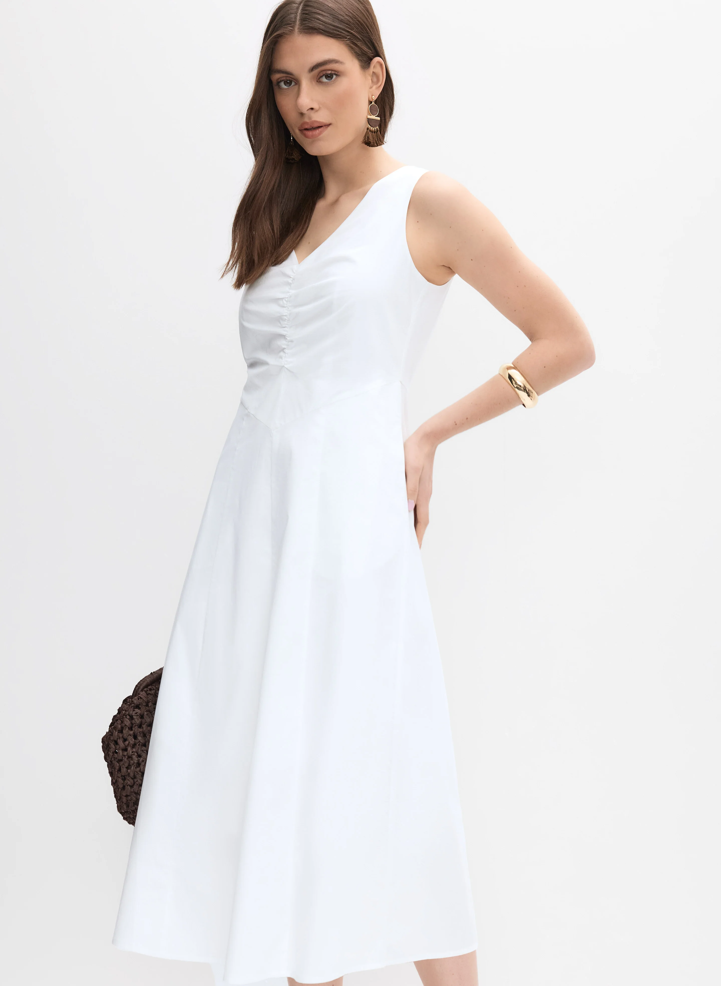 Fit & Flare Cotton Midi Dress - Image 4