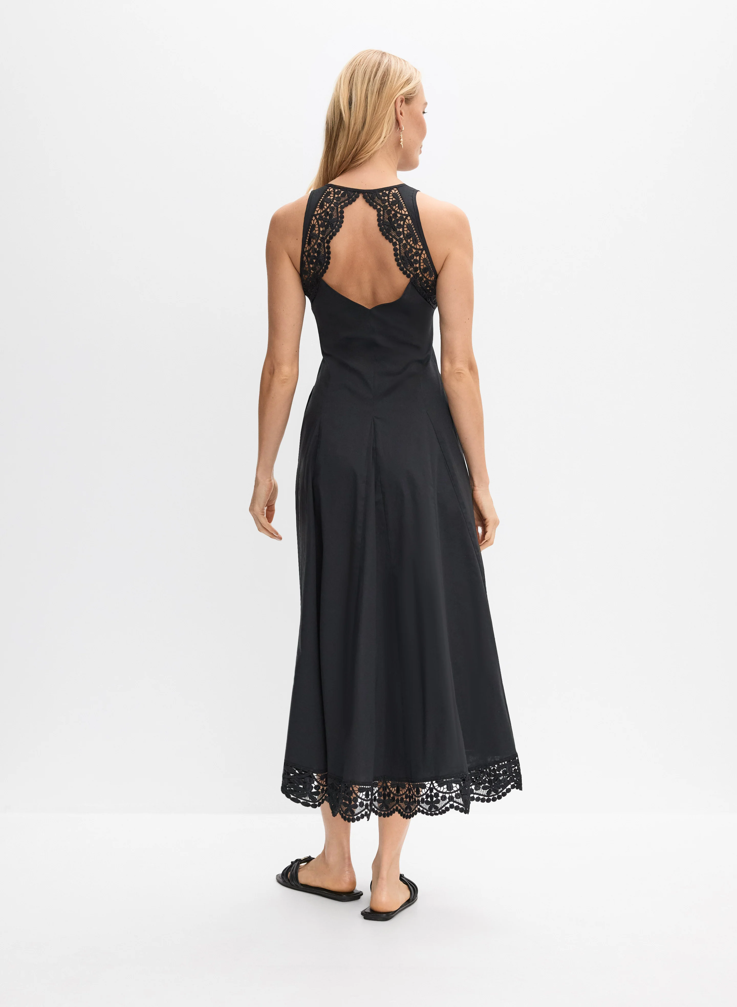 Fit & Flare Poplin Midi Dress - Image 4