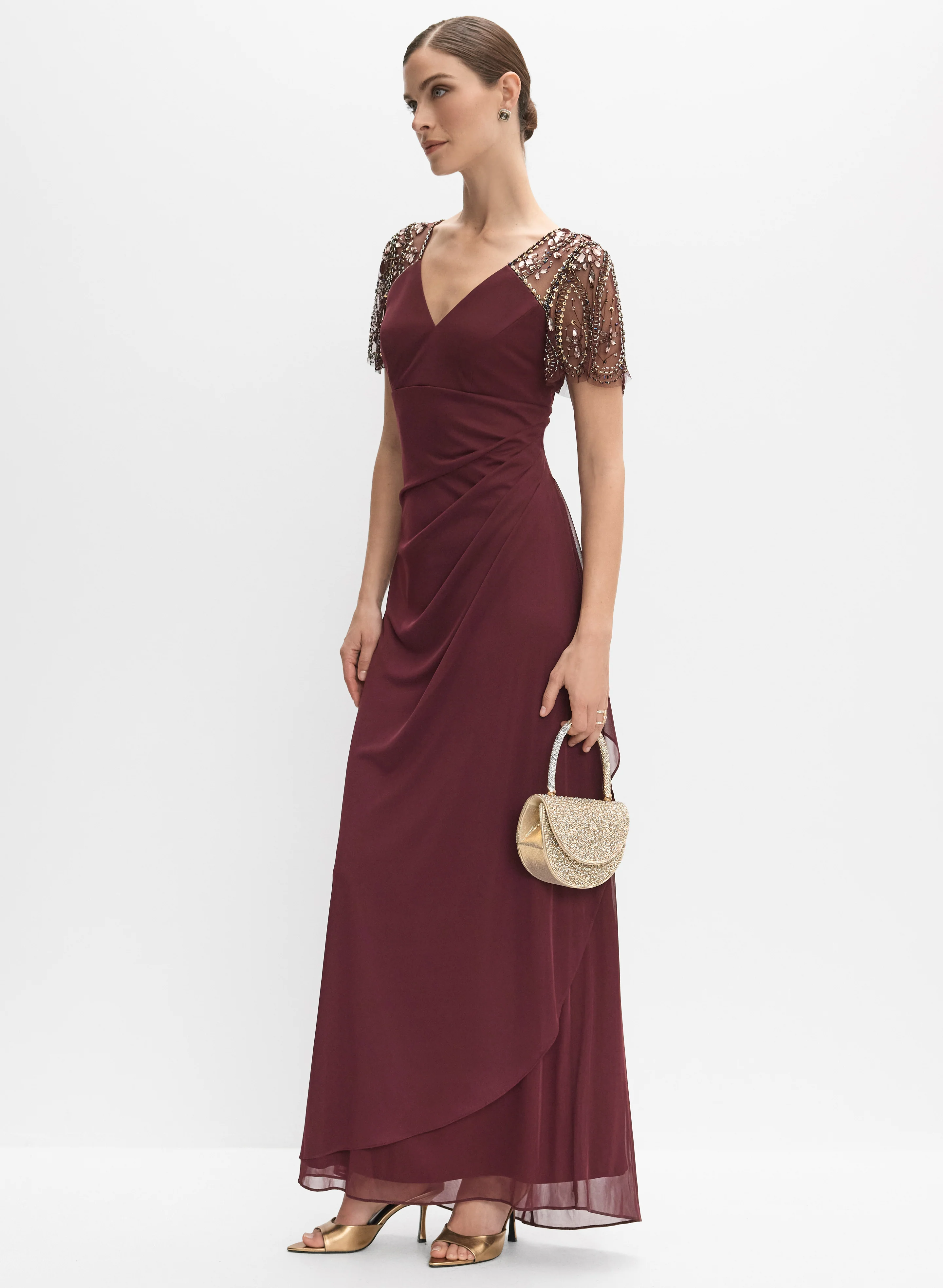 BA Nites - Fitted Chiffon Dress - Image 3