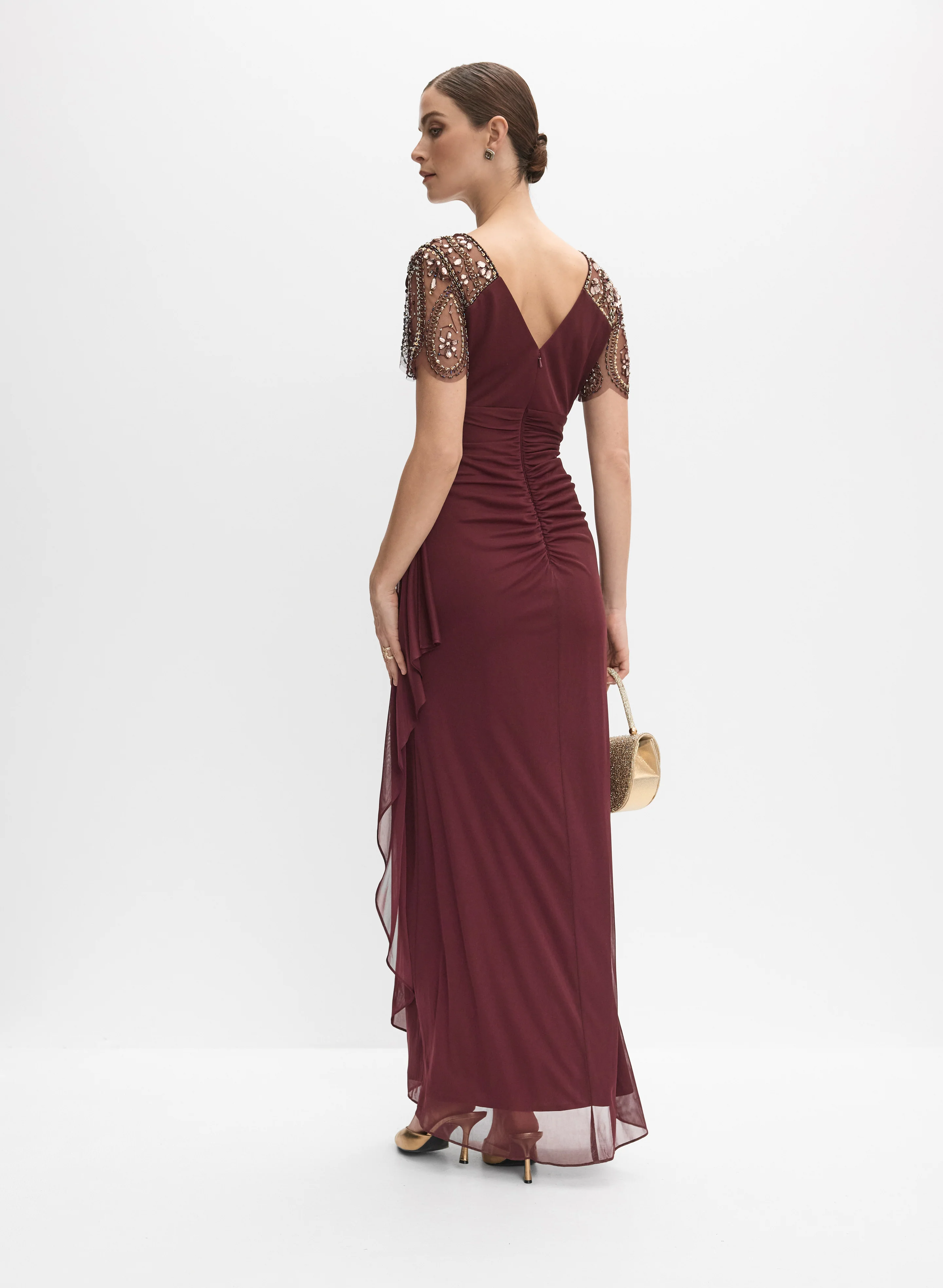 BA Nites - Fitted Chiffon Dress - Image 5