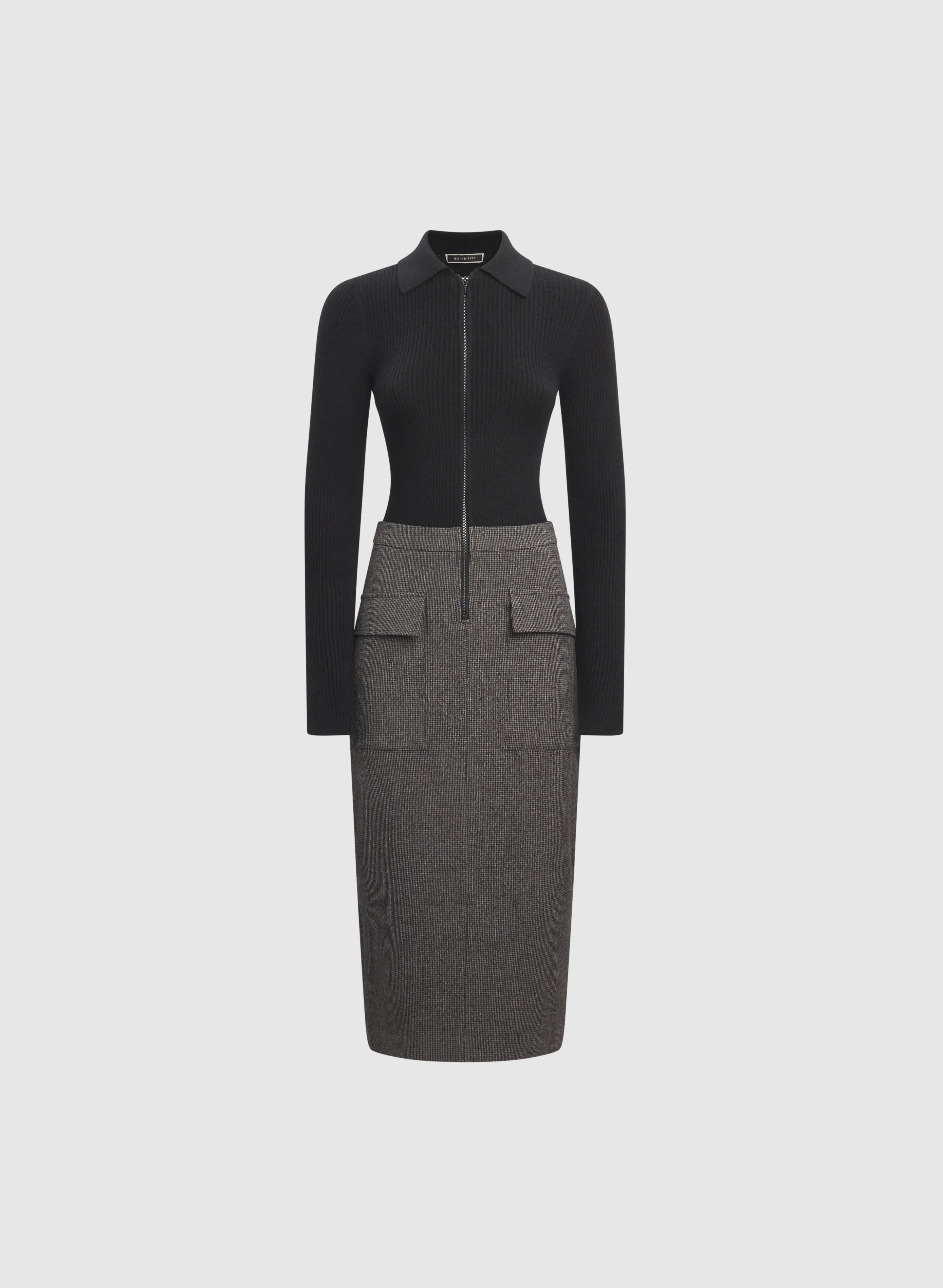 Fitted Illusion Dress - Image 5
