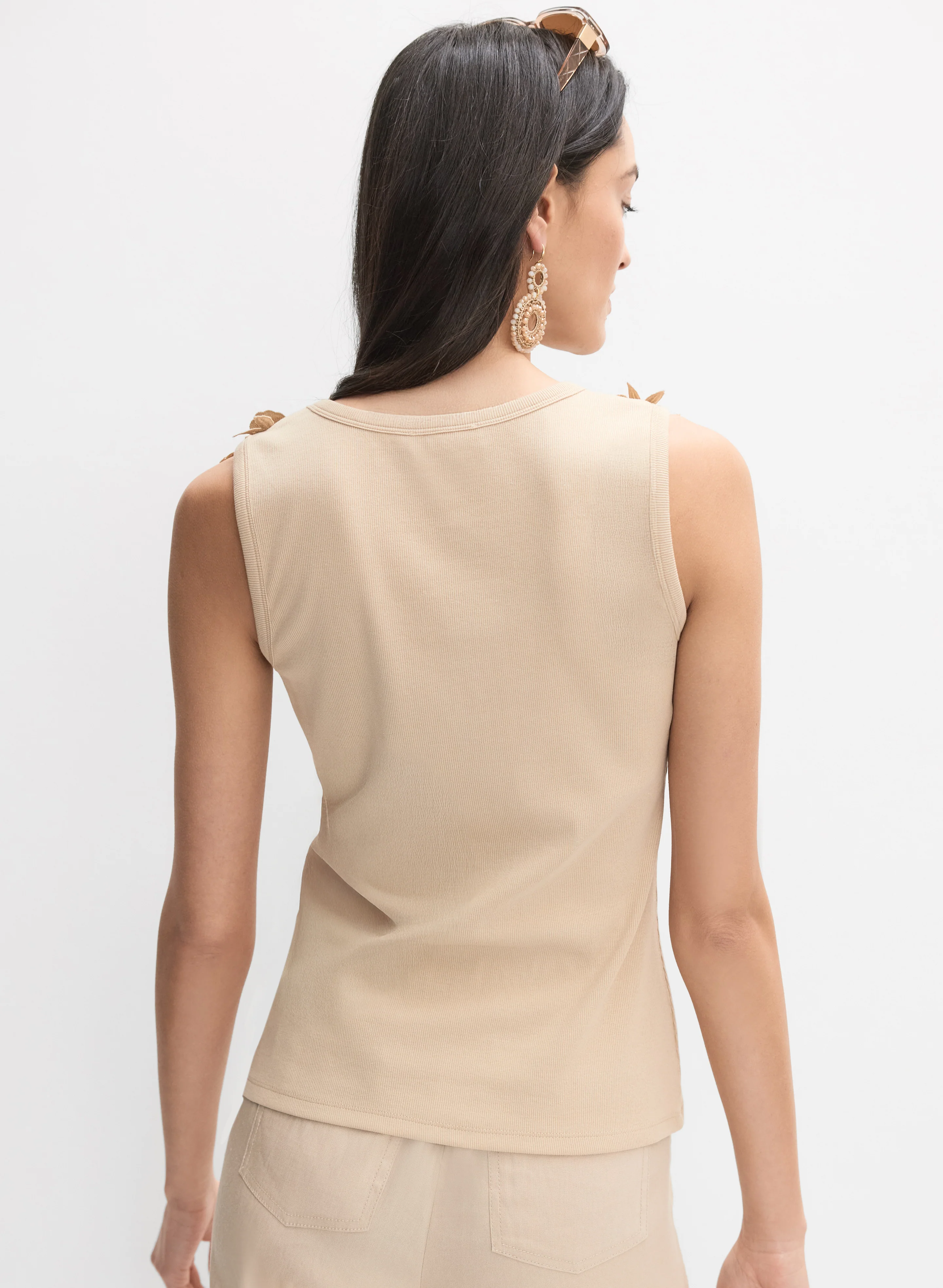 Floral Appliqué Tank Top - Image 4