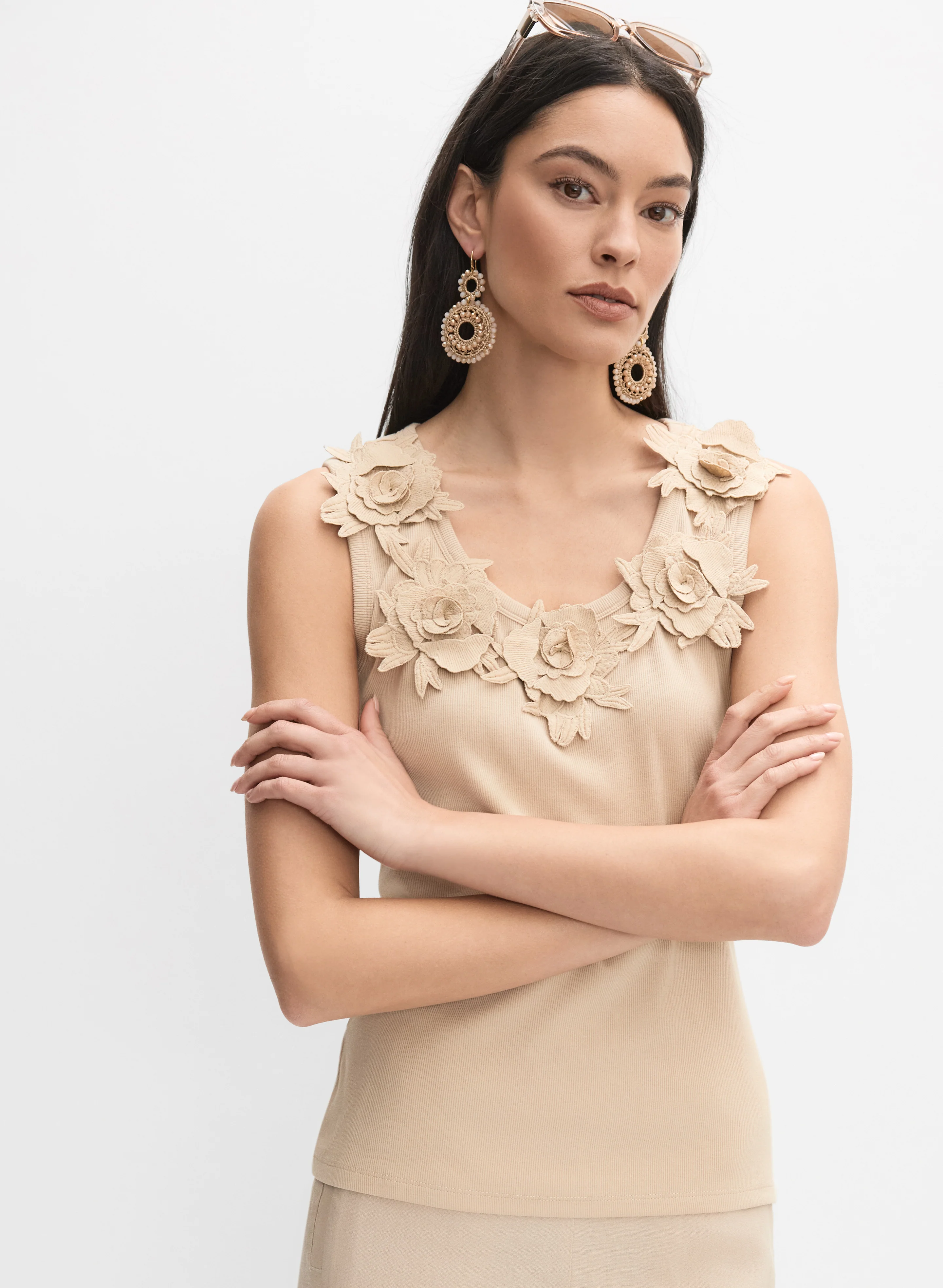 Floral Appliqué Tank Top - Image 5